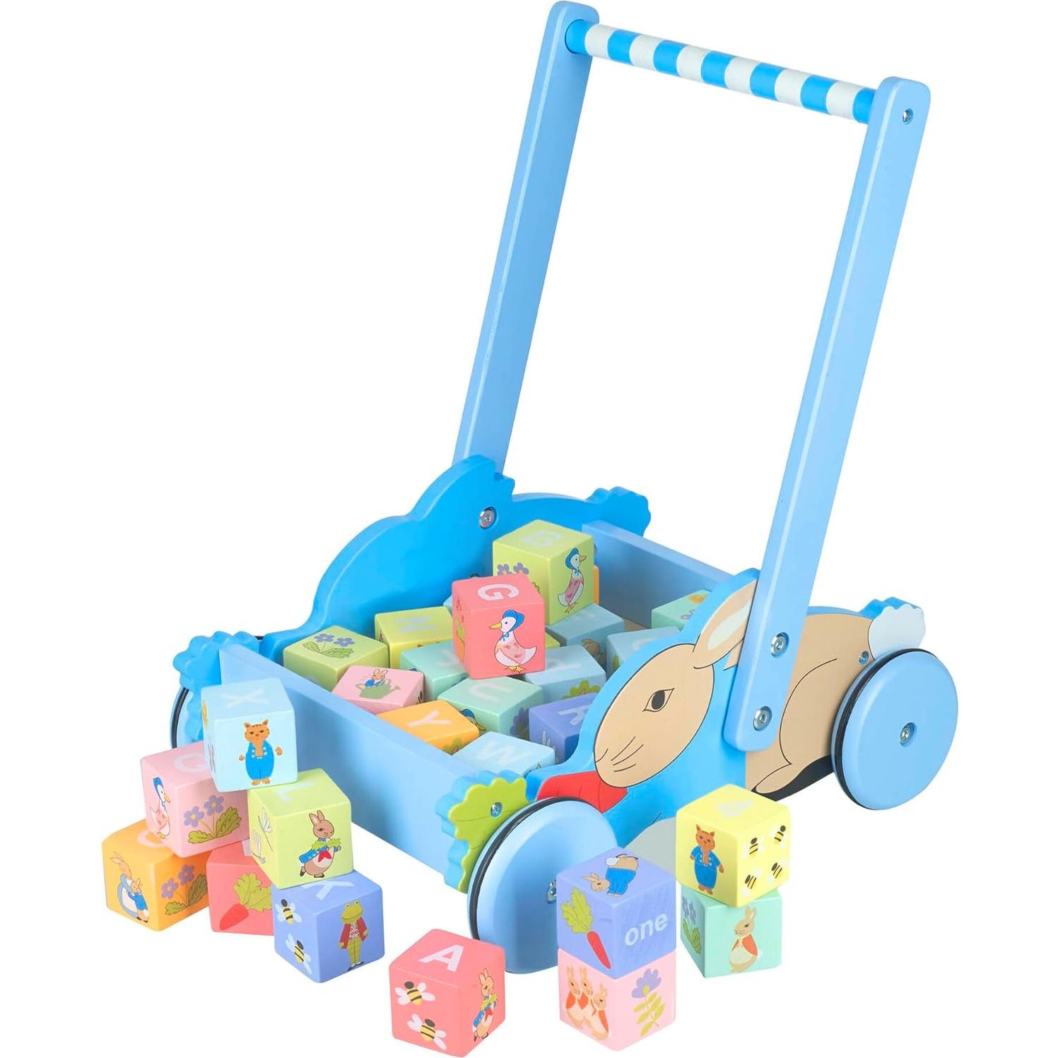Carro de Bloques de Madera Peter Rabbit - Juguete Educativo 1+