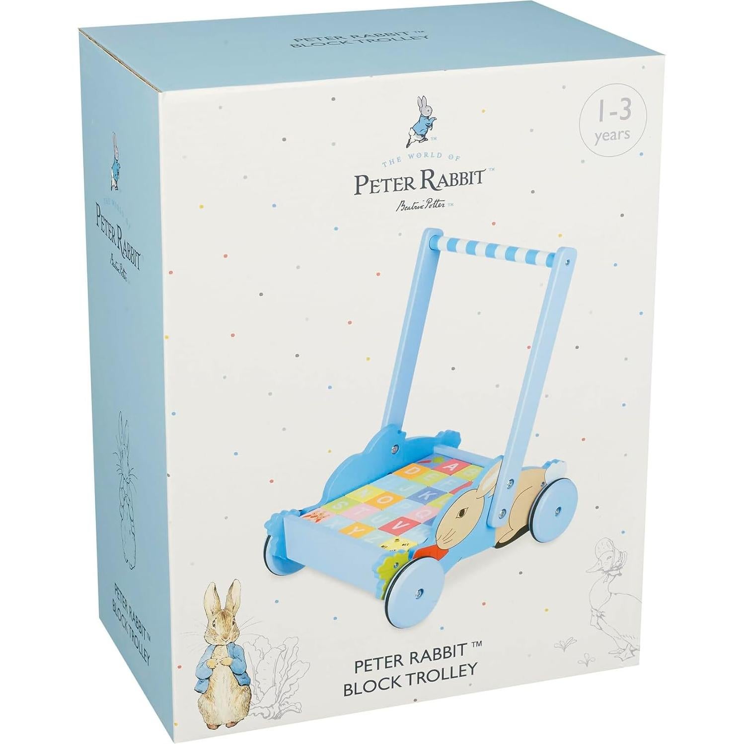 Carro de Bloques de Madera Peter Rabbit - Juguete Educativo 1+