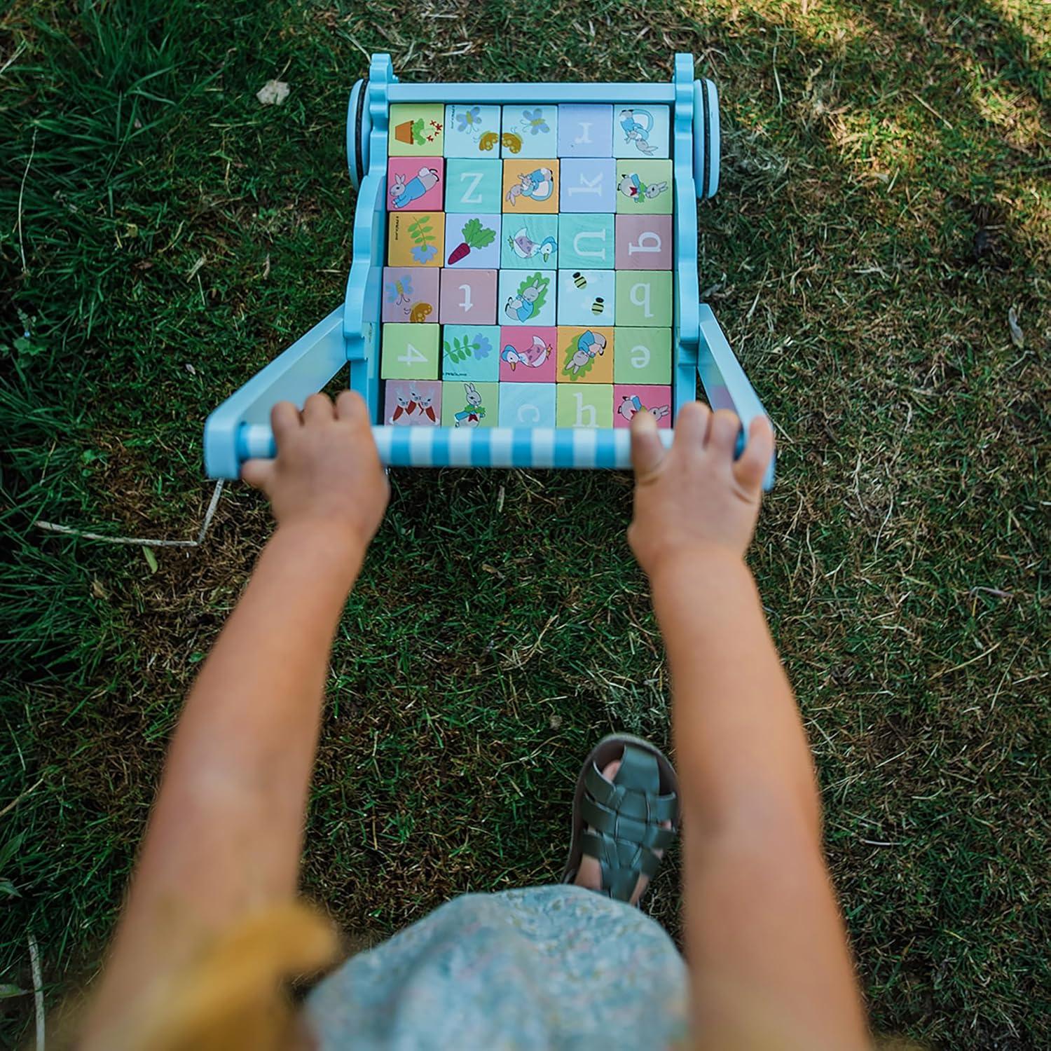 Carro de Bloques de Madera Peter Rabbit - Juguete Educativo 1+