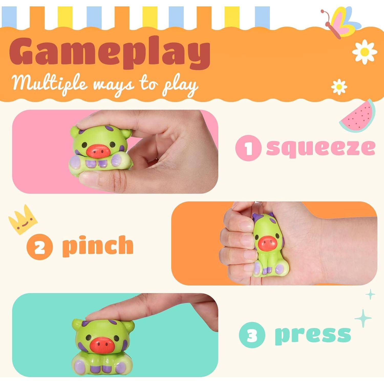 12 Juguetes Antiestrés Squishies de Animales Bravobeauty