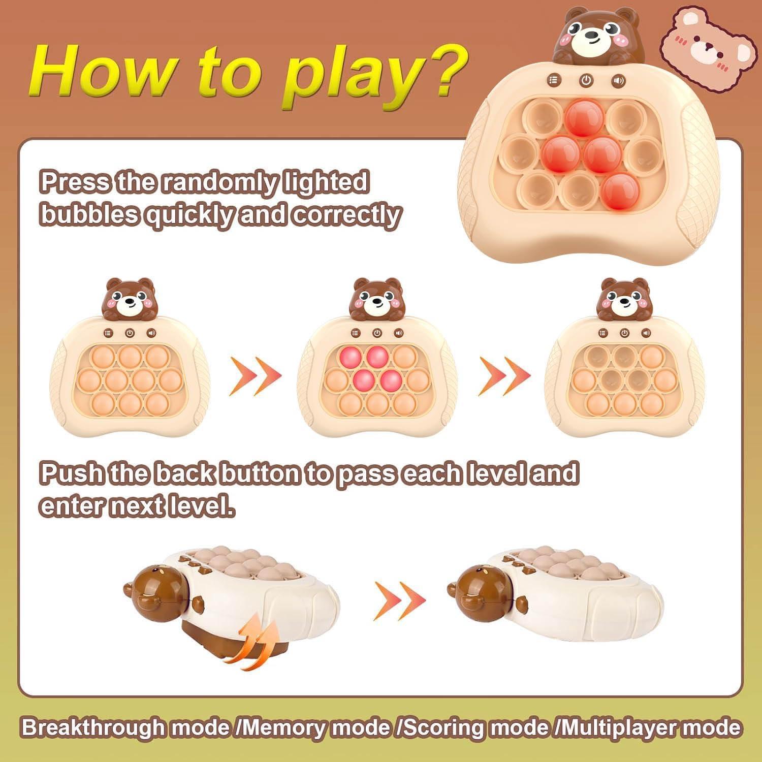 Consola de Juego Antiestrés Azyh Oso Marrón 12x12cm