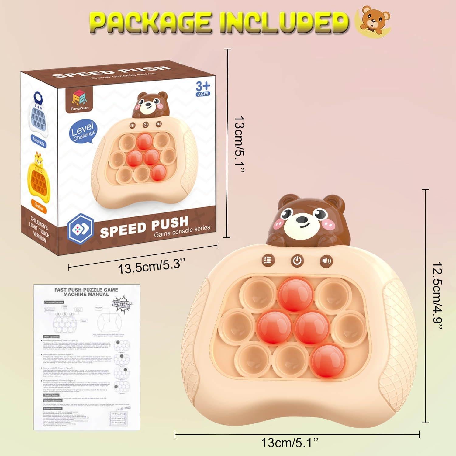 Consola de Juego Antiestrés Azyh Oso Marrón 12x12cm