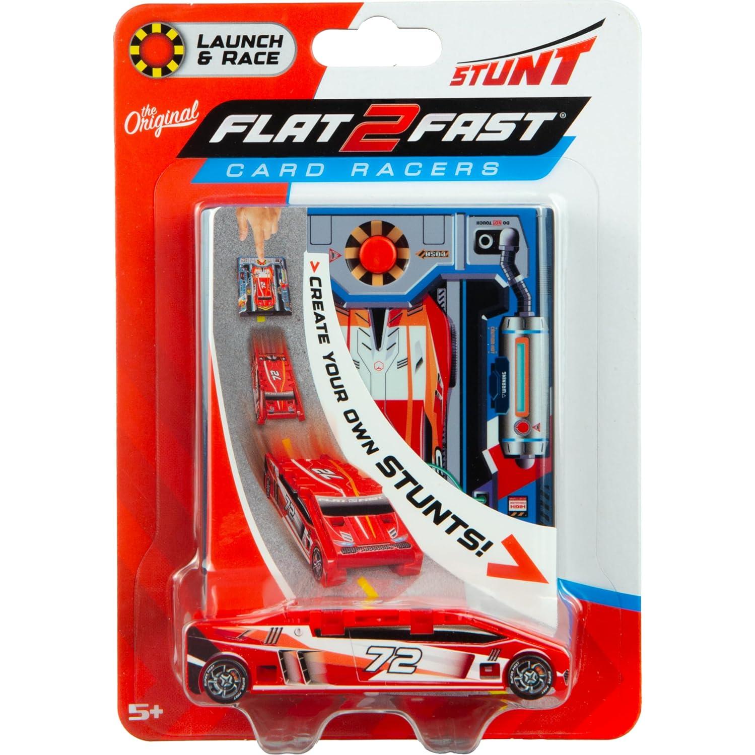 Coche de Acrobacias Flat 2 Fast Luki Lab - Rojo Carmesí