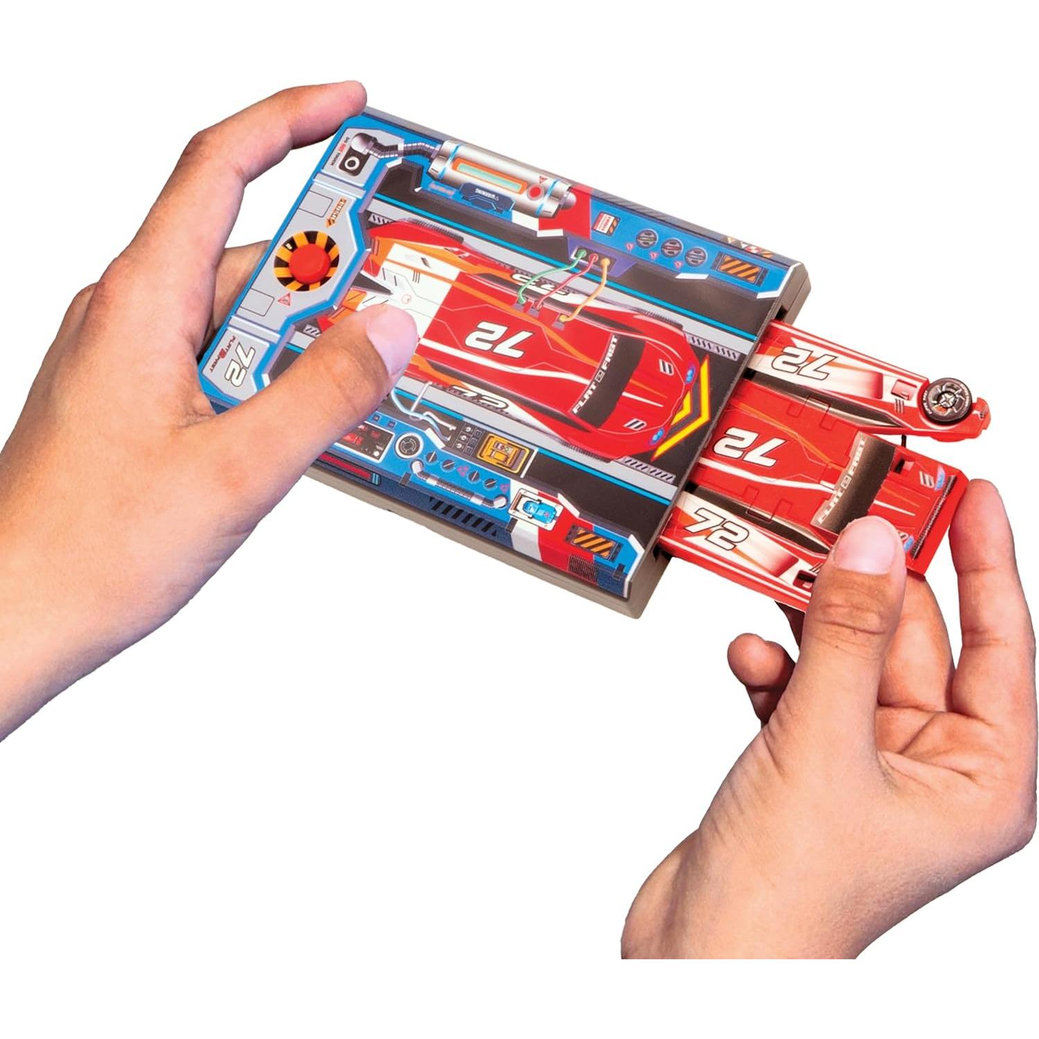 Coche de Acrobacias Flat 2 Fast Luki Lab - Rojo Carmesí