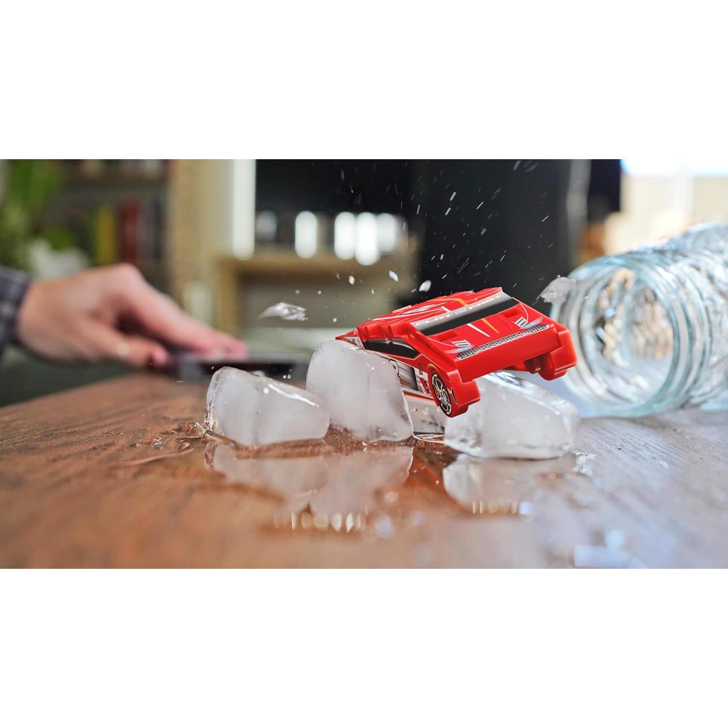 Coche de Acrobacias Flat 2 Fast Luki Lab - Rojo Carmesí