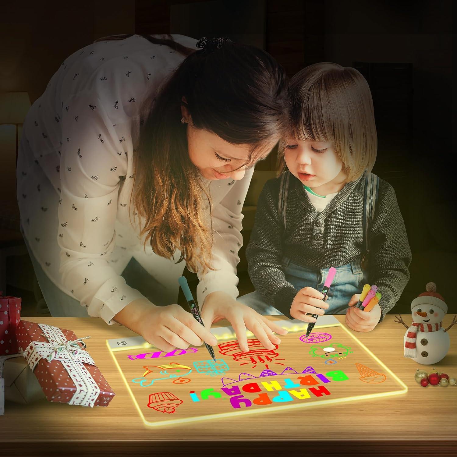 Tablero de Dibujo LED YONHAN 27.9x35.6cm Recargable Multicolor