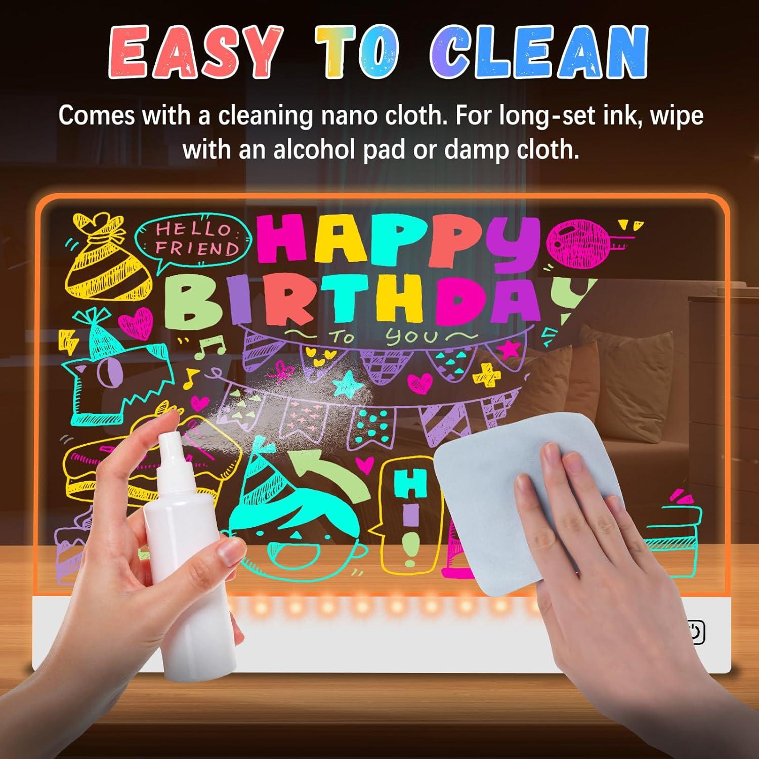 Tablero de Dibujo LED YONHAN 27.9x35.6cm Recargable Multicolor