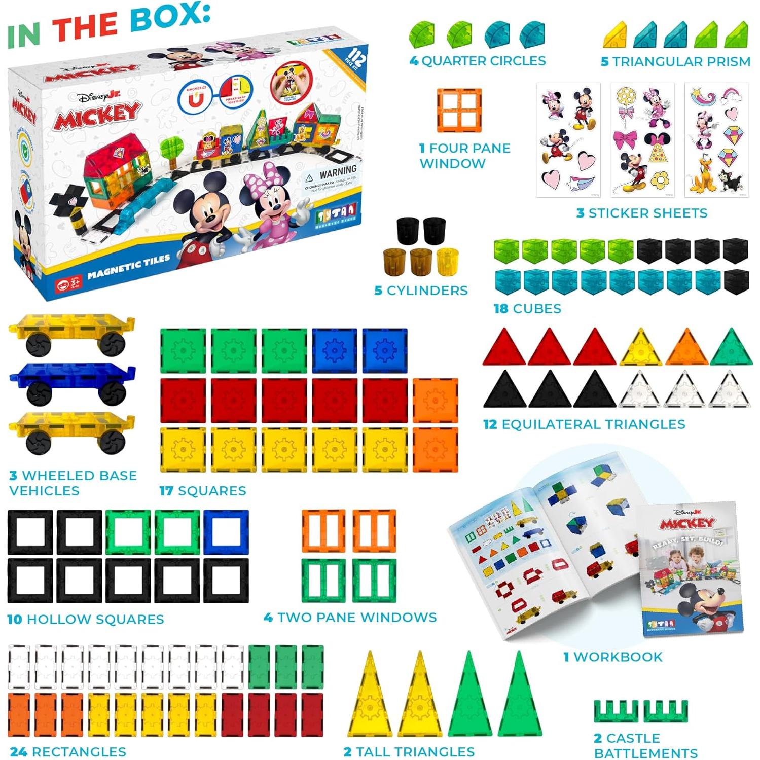 Set de Construcción Magnético Tytan Disney Mickey 112 Piezas