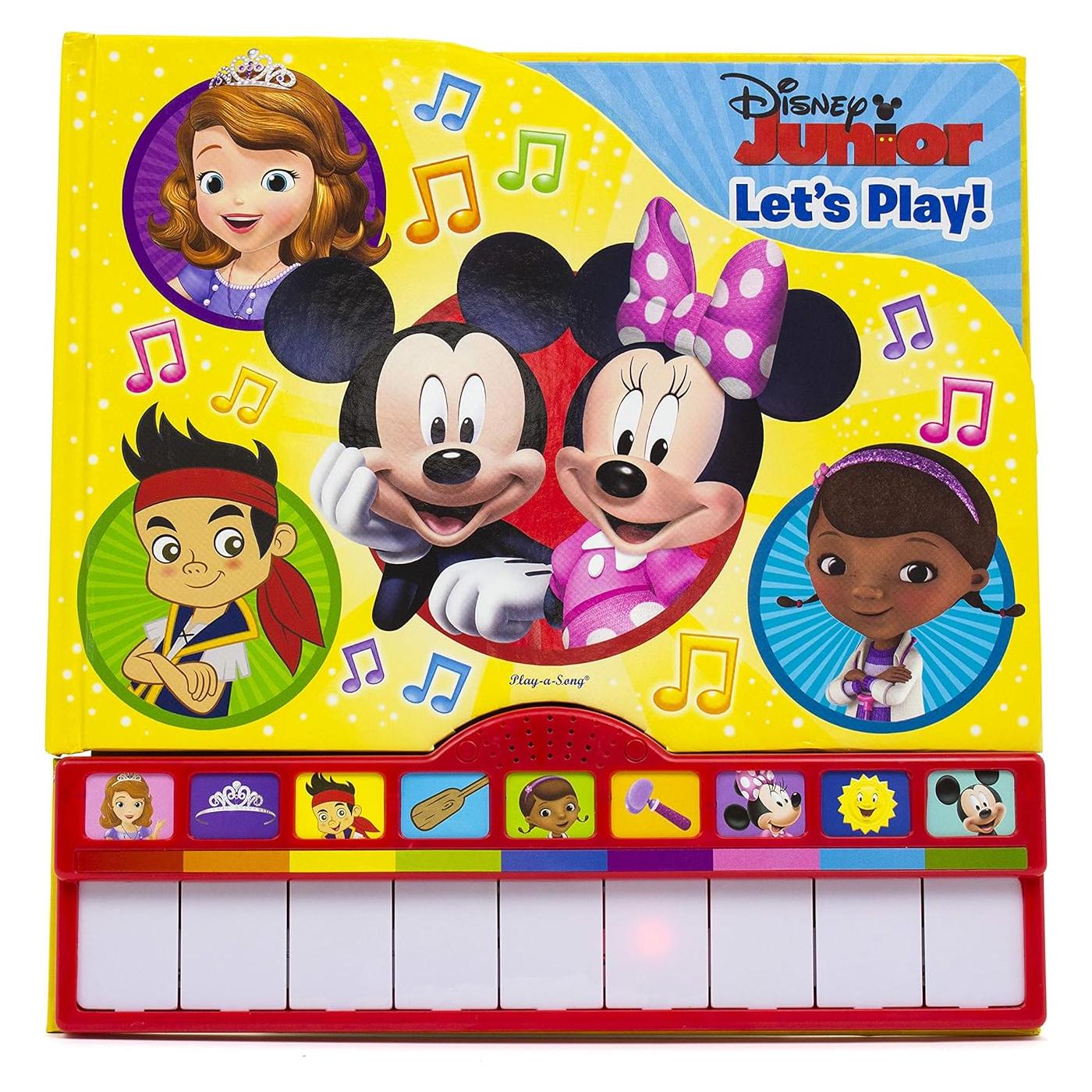 Disney Junior Mickey Mouse, Minnie and More! - Let's Play! Piano Songbook with Built-In Keyboard - PI Kids