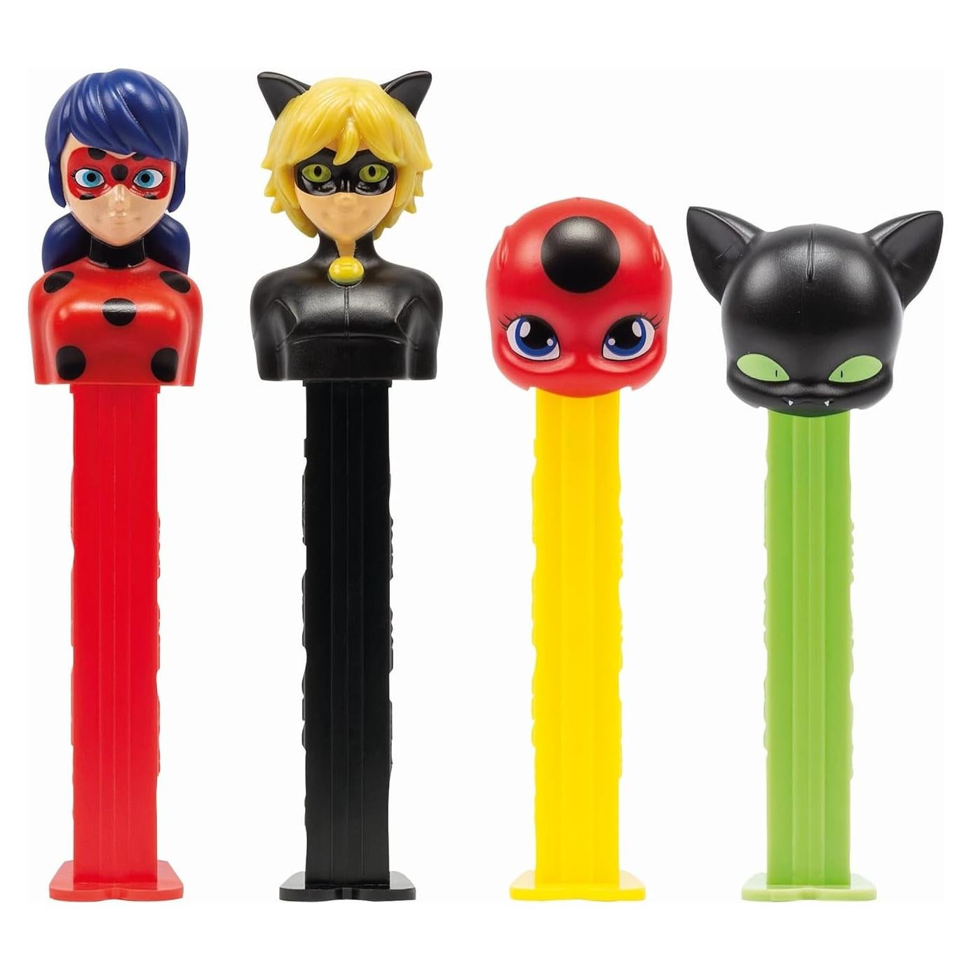 Juego de Dispensadores de Caramelos PEZ Miraculous - 4 Piezas