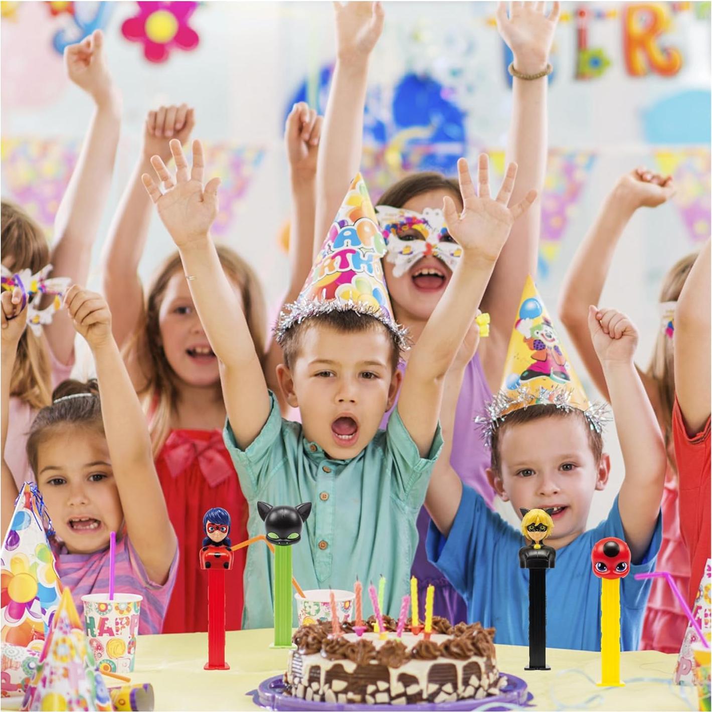 Juego de Dispensadores de Caramelos PEZ Miraculous - 4 Piezas