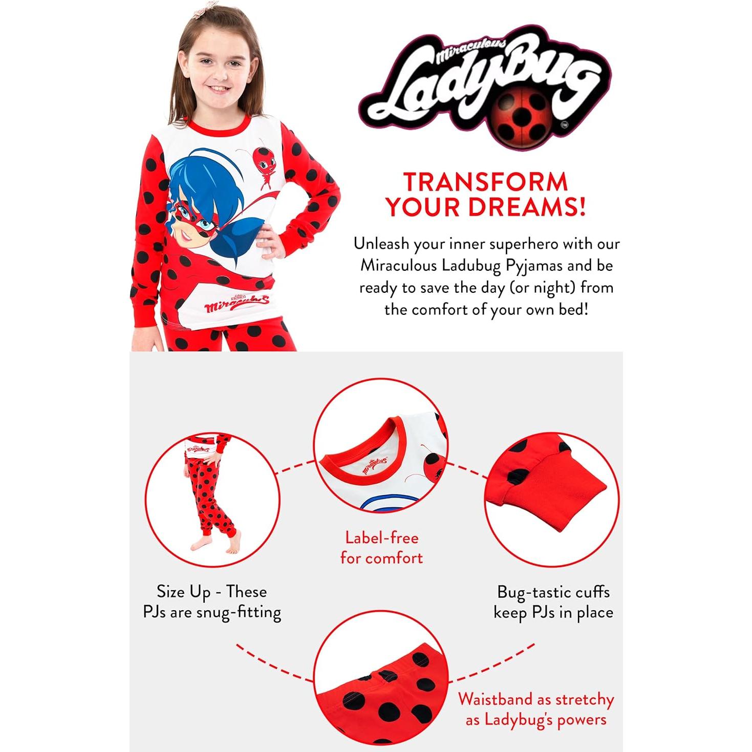 Pijamas Miraculous para Niñas - Ladybug - Talla 4 - Multicolor