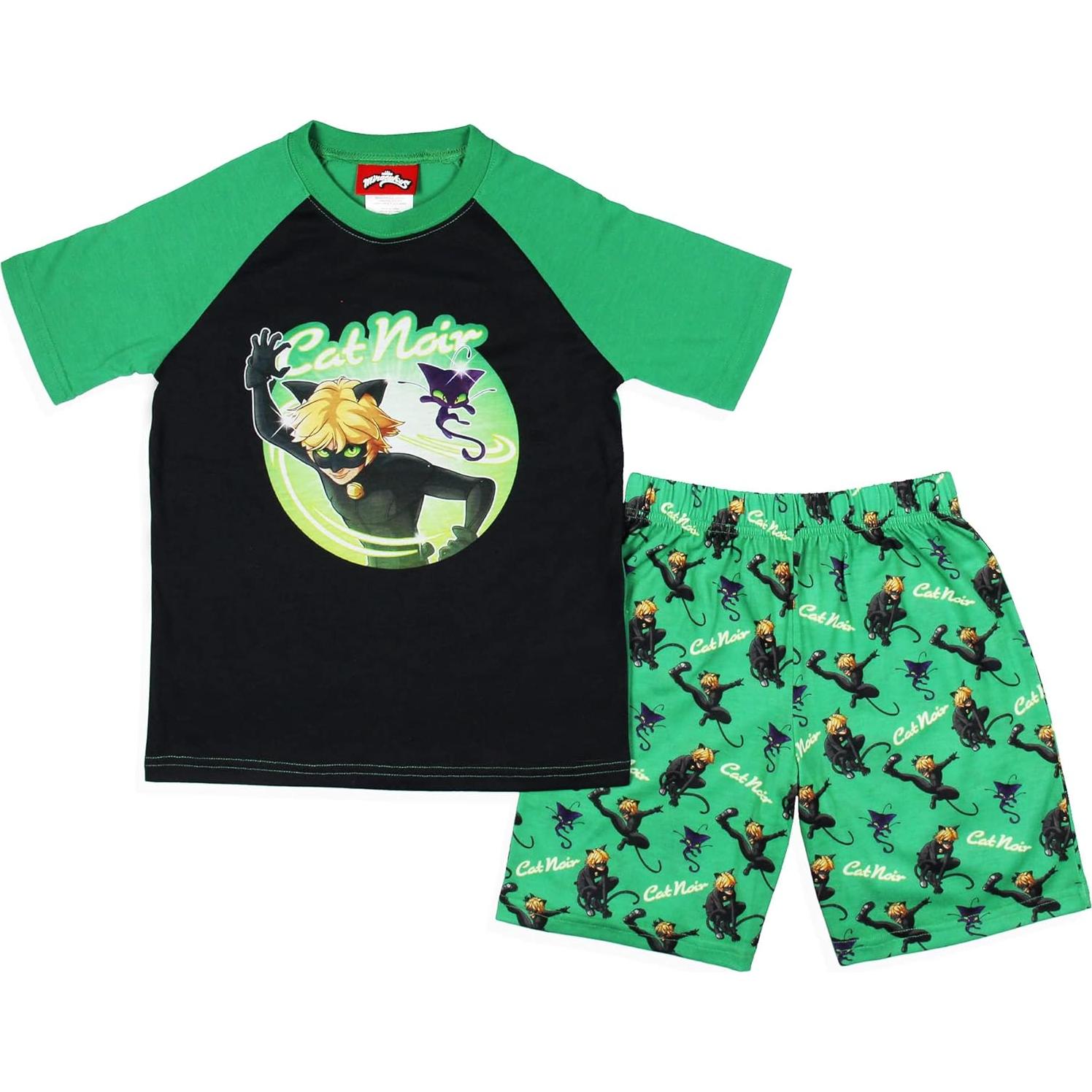 Conjunto de Pijama Corto Niños Intimo Cat Noir 100% Poliéster