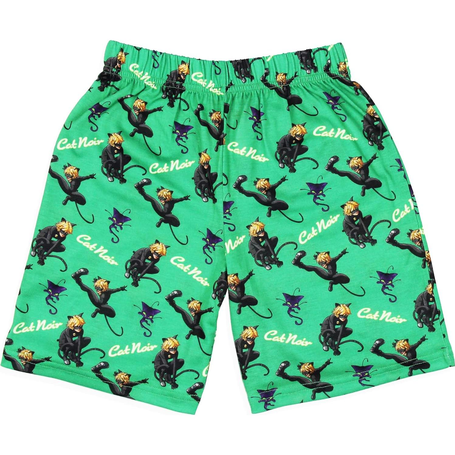 Conjunto de Pijama Corto Niños Intimo Cat Noir 100% Poliéster