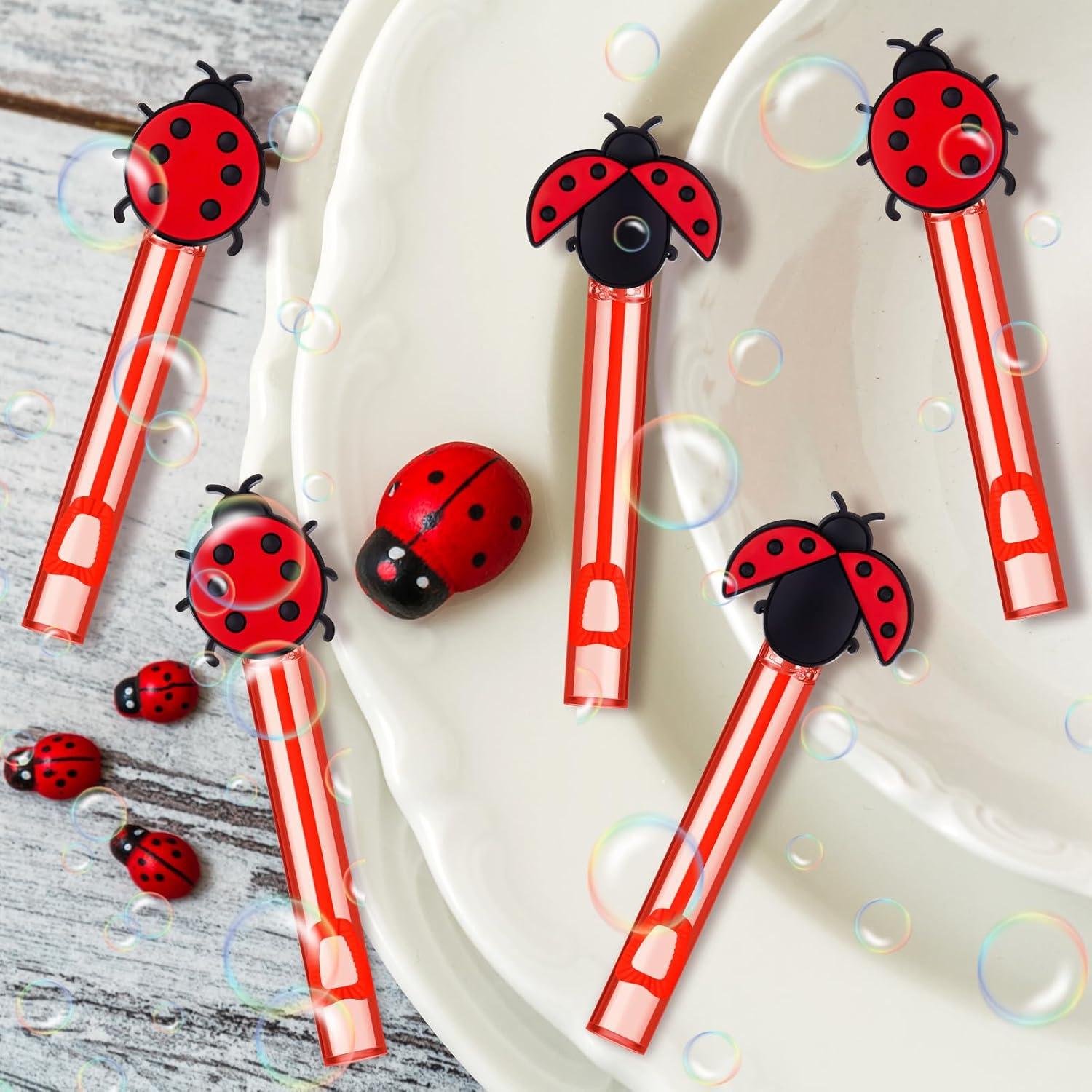 24 Varitas de Burbujas de Mariquita para Fiesta - Seenelling