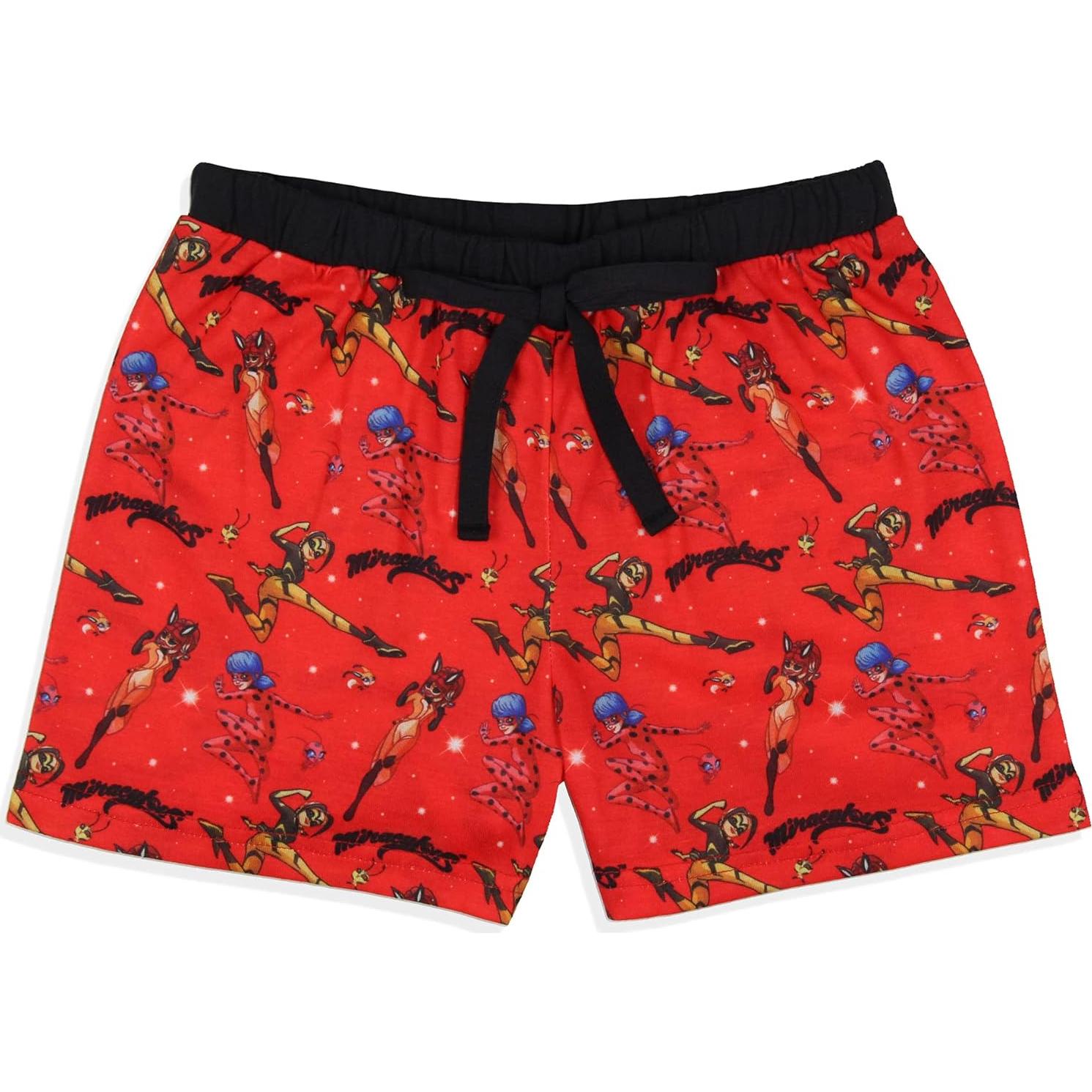 Conjunto de Pijama Corto Niñas Intimo Ladybug y Cat Noir