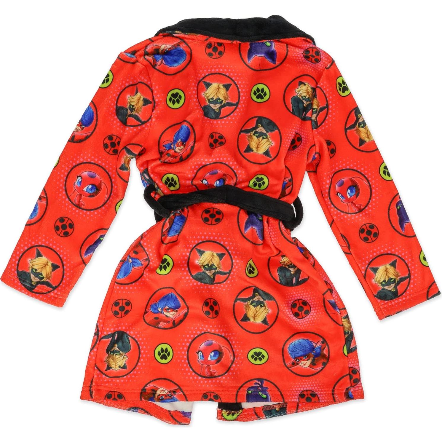 Pijamas para Niñas Miraculous Lady Bug con Pantuflas Cozeez