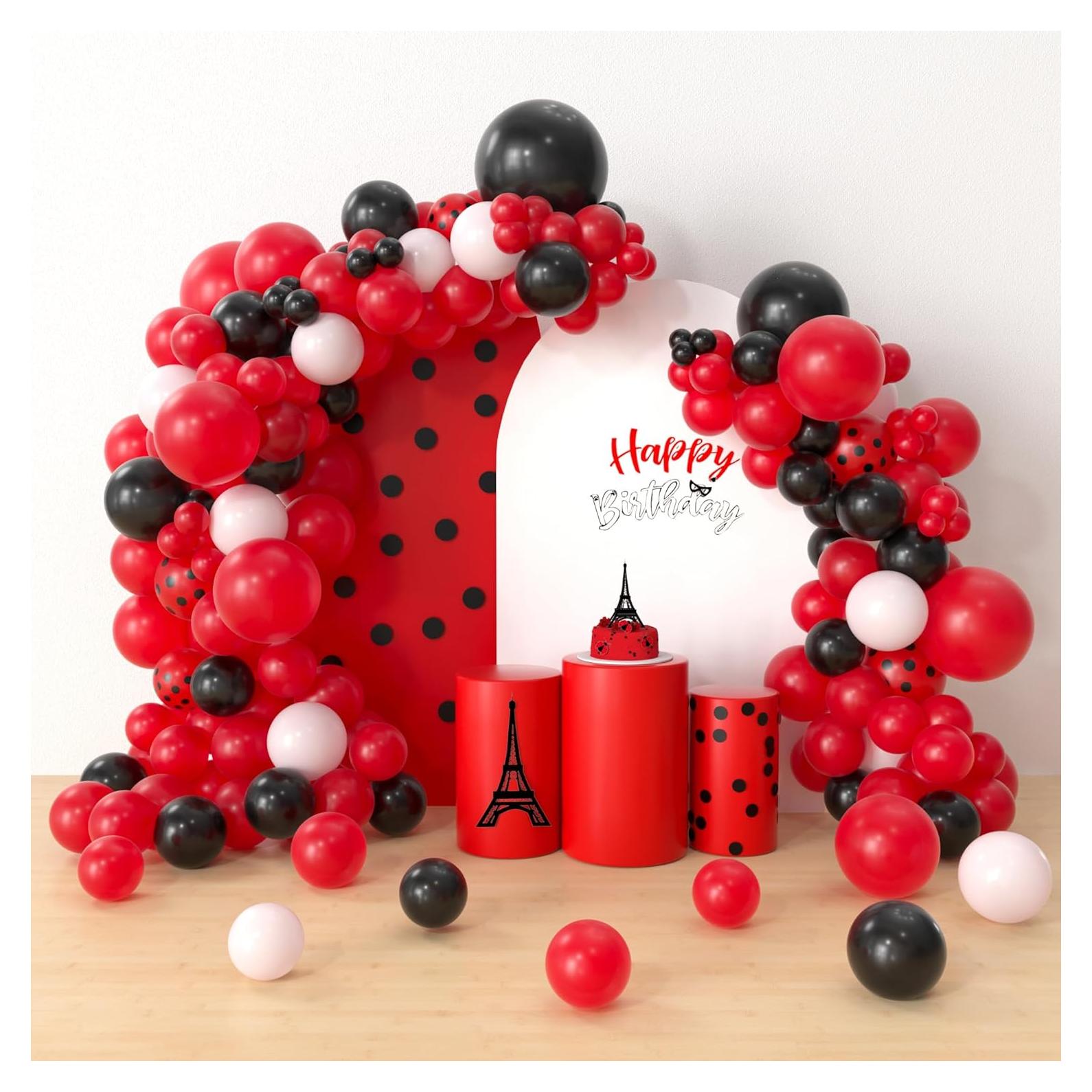 Kit de Arco de Globos de Mariquita 151 Pcs - HYOWCHI
