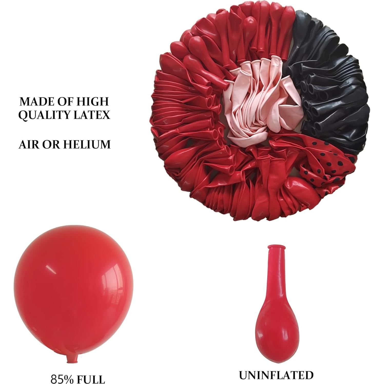 Kit de Arco de Globos de Mariquita 151 Pcs - HYOWCHI