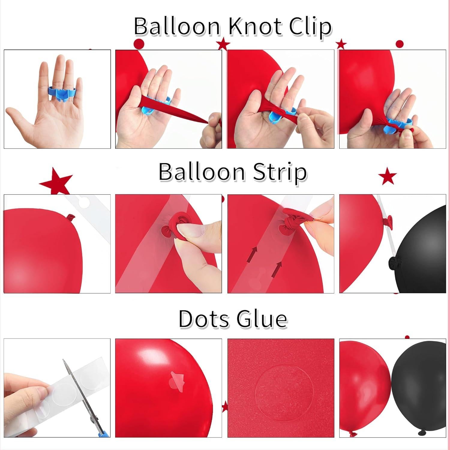 Kit de Arco de Globos de Mariquita 151 Pcs - HYOWCHI