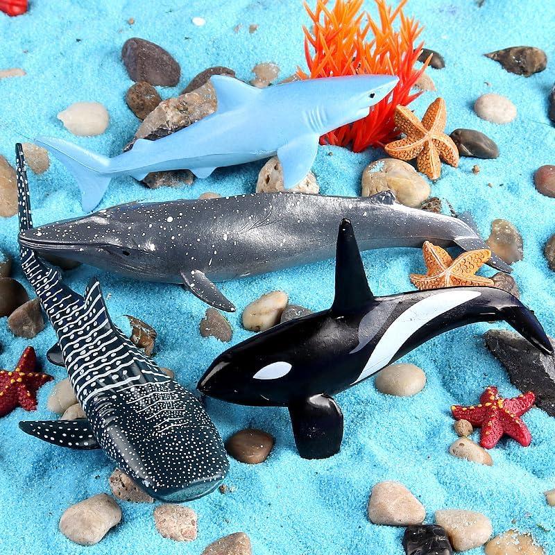 Set de 12 Figuras de Animales Marinos SCAHOW - Juguetes Realistas