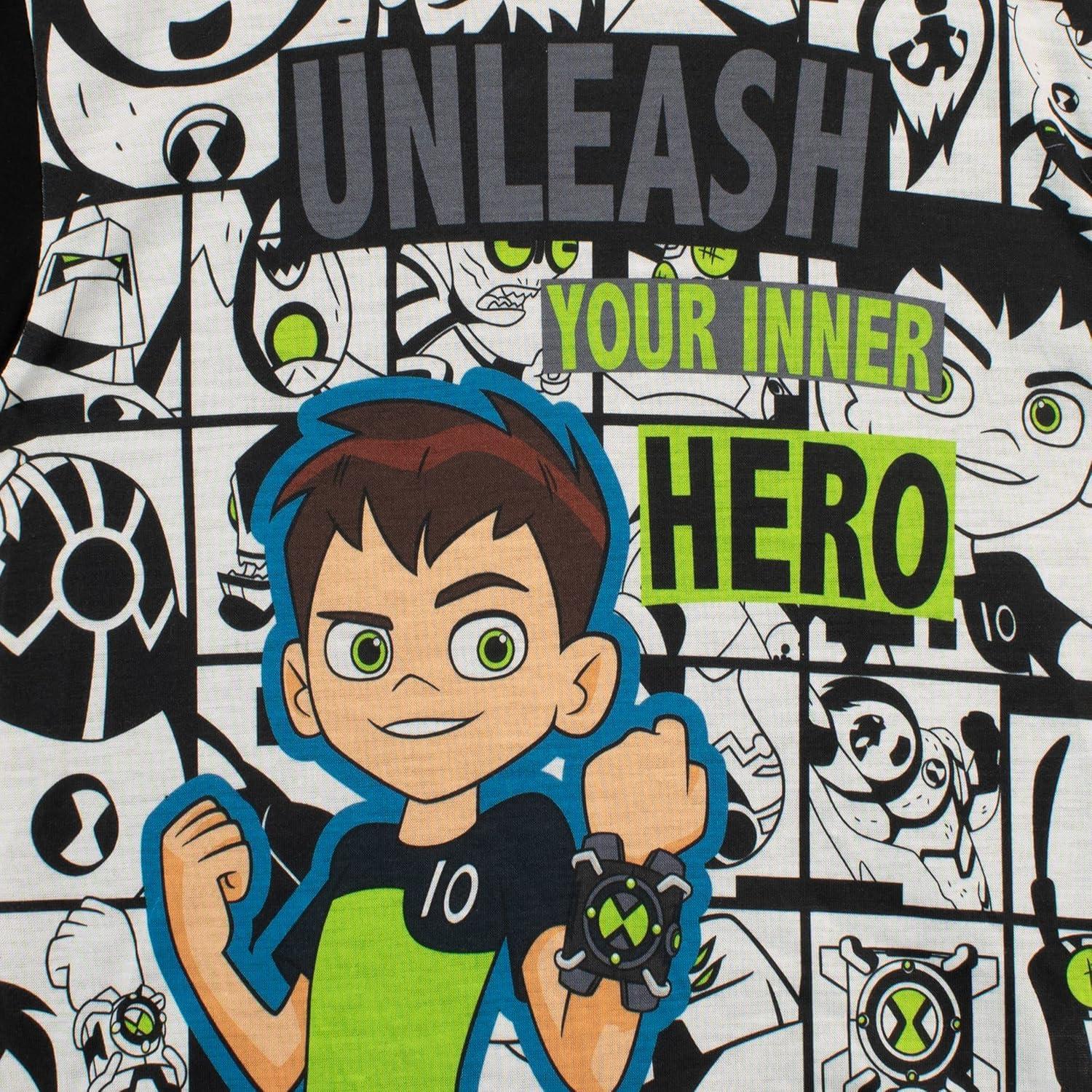 Pijamas Ben 10 para Niños - Multicolor, Talla 10