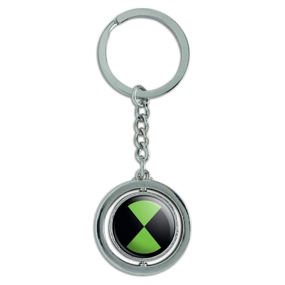 Llavero Giratorio Redondo Metal Cromado Ben 10 3.3cm