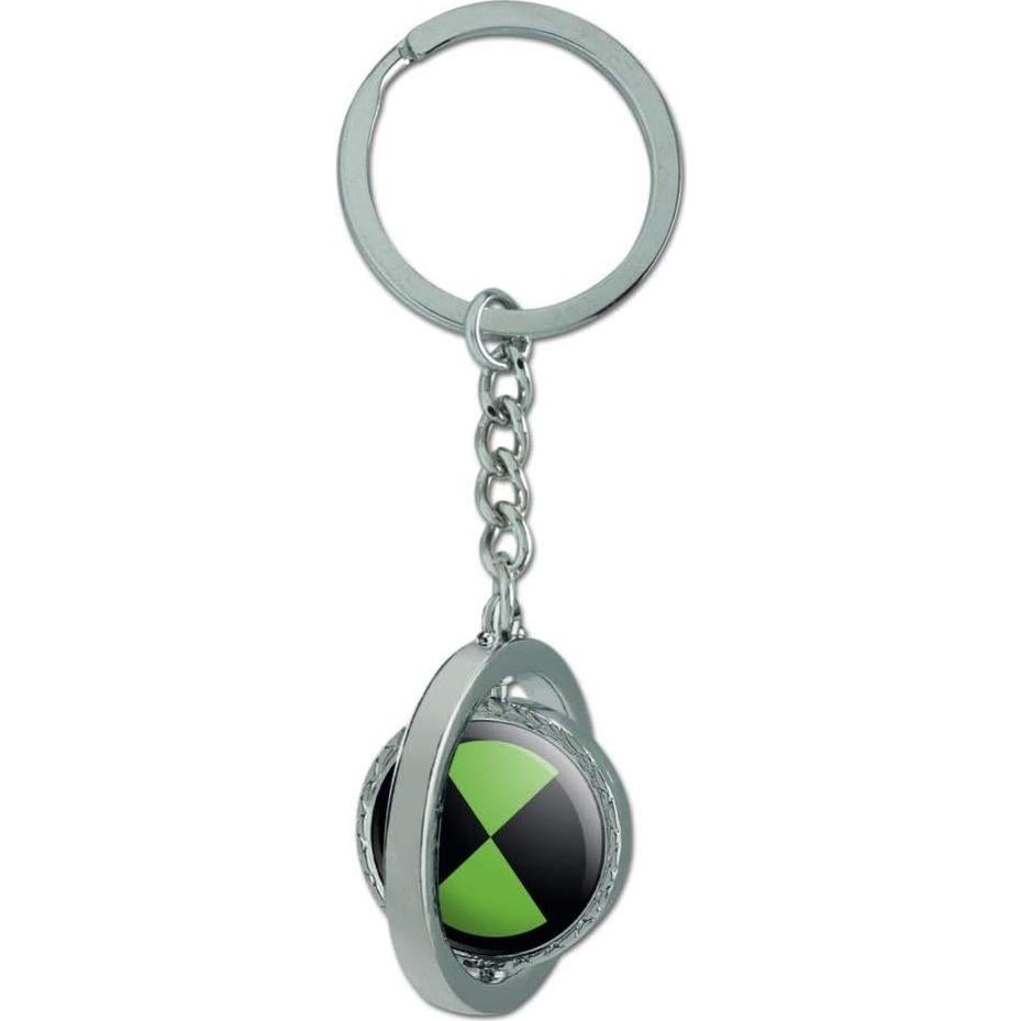 Llavero Giratorio Redondo Metal Cromado Ben 10 3.3cm