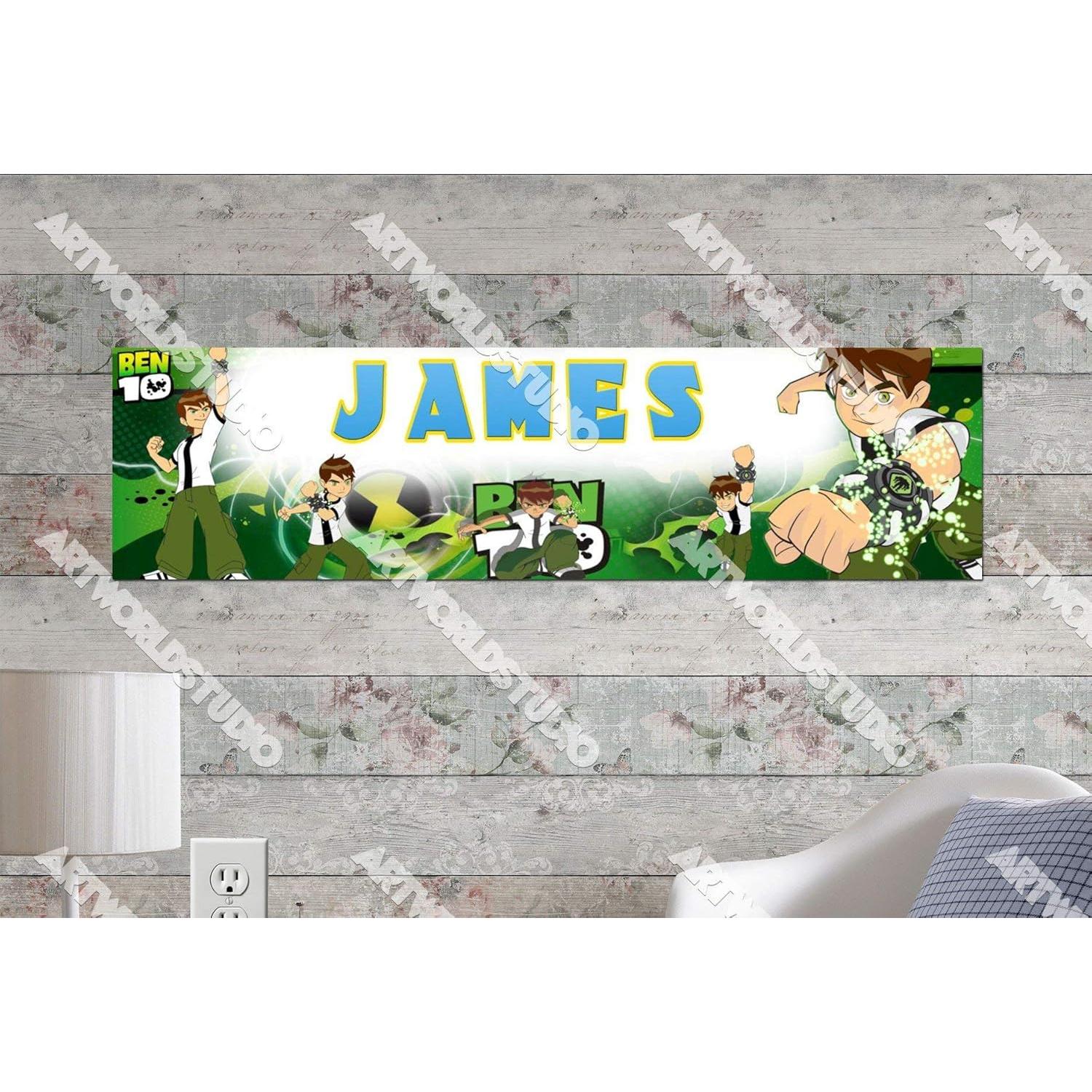 Póster Personalizado Ben Ten 21.6x76.2cm para Cumpleaños