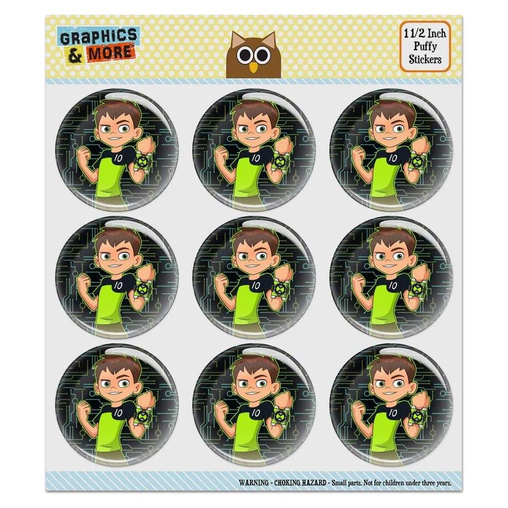 Stickers 3D Ben 10 Bubble Dome - 9 Piezas - Graphics & More