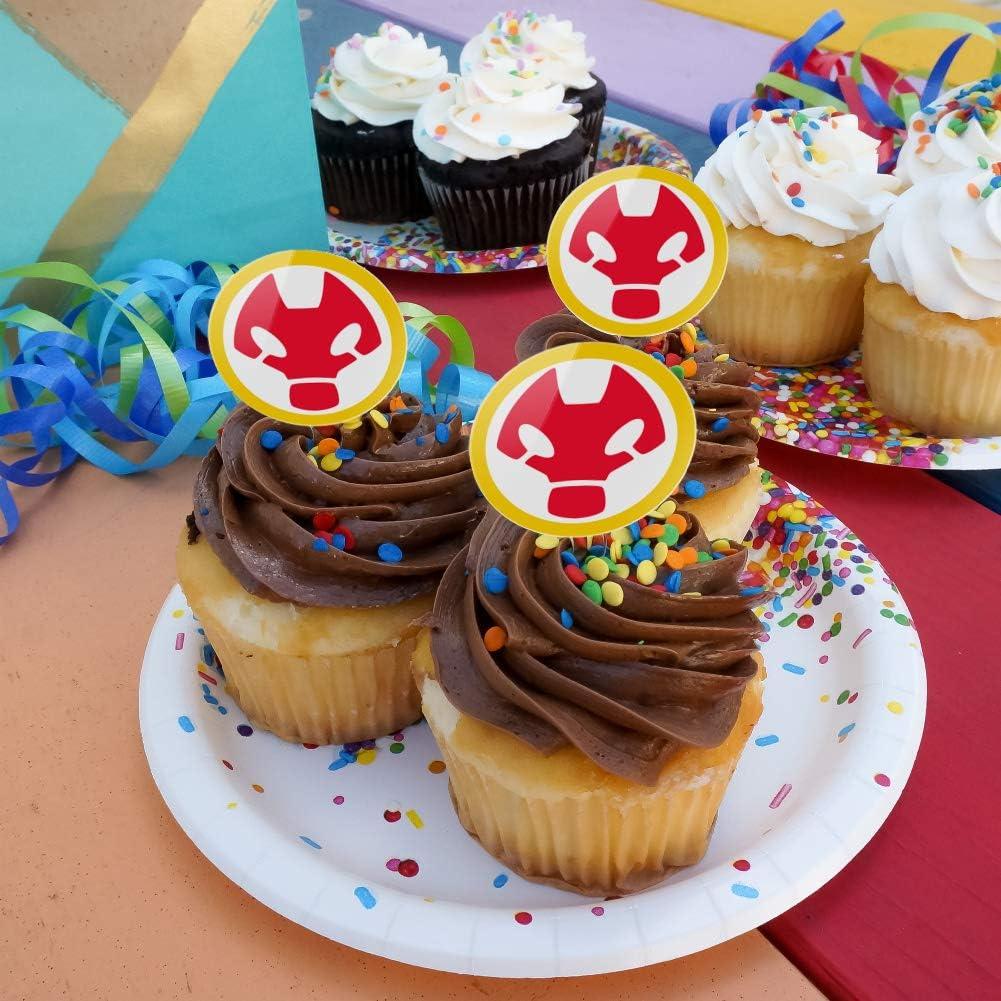 Set de 6 Palillos Decorativos para Cupcakes Ben 10 Heatblast