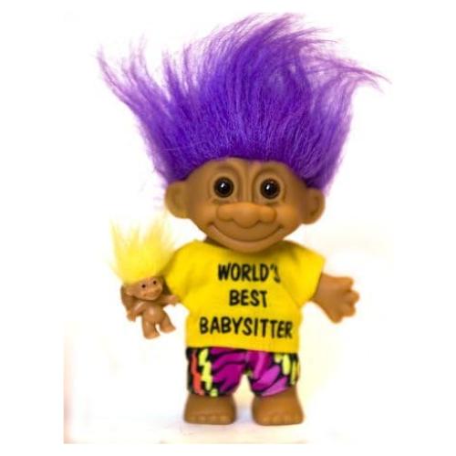Muñeco Coleccionable Troll Doll Bebé Morado Russ Berrie