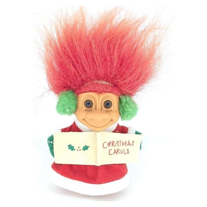 Muñeca Troll Cantante de Villancicos Vintage 12.7 cm