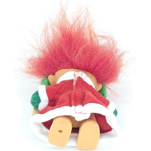 Muñeca Troll Cantante de Villancicos Vintage 12.7 cm