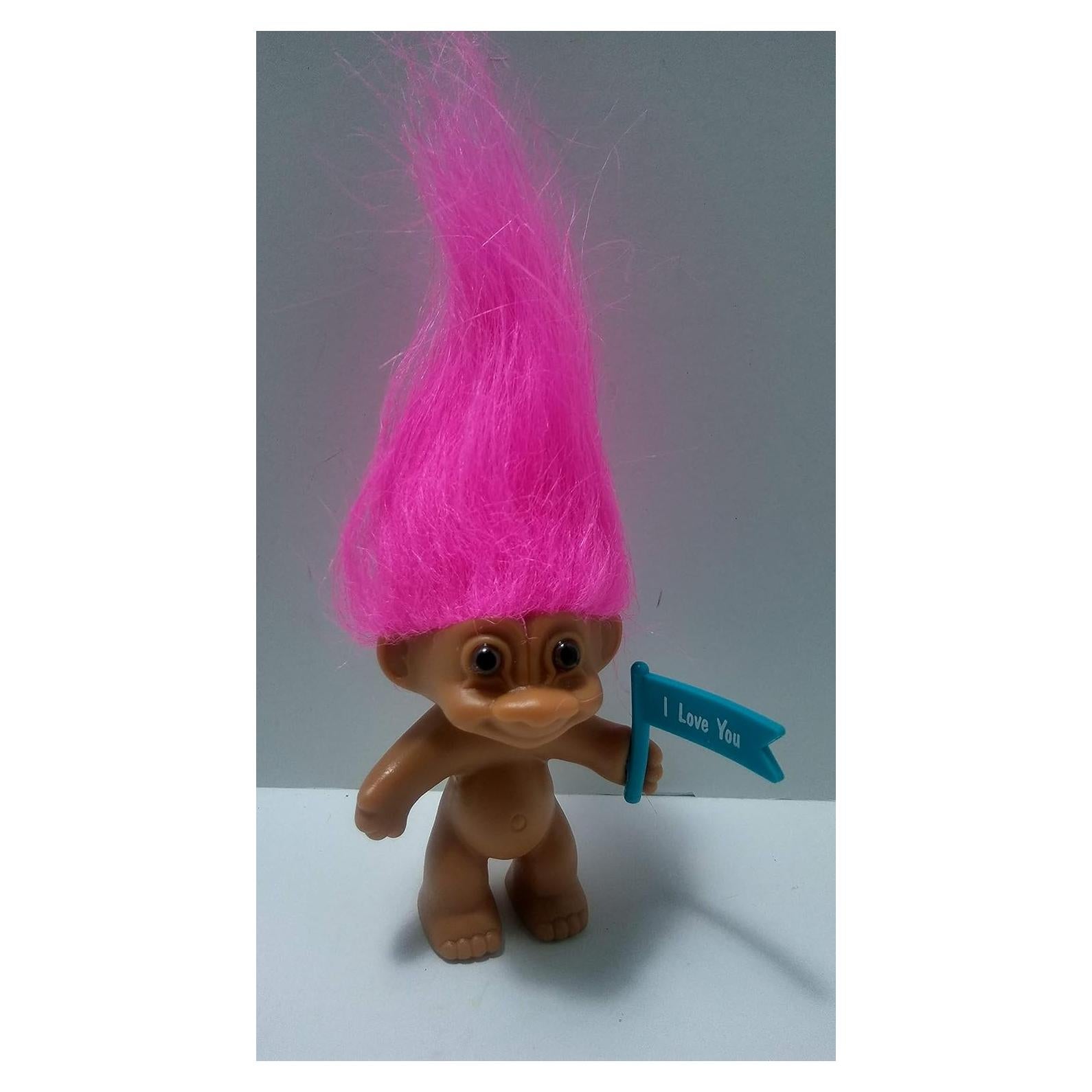 Muñeca Troll de Pelo Rosa Russ - San Valentín - 3 meses+