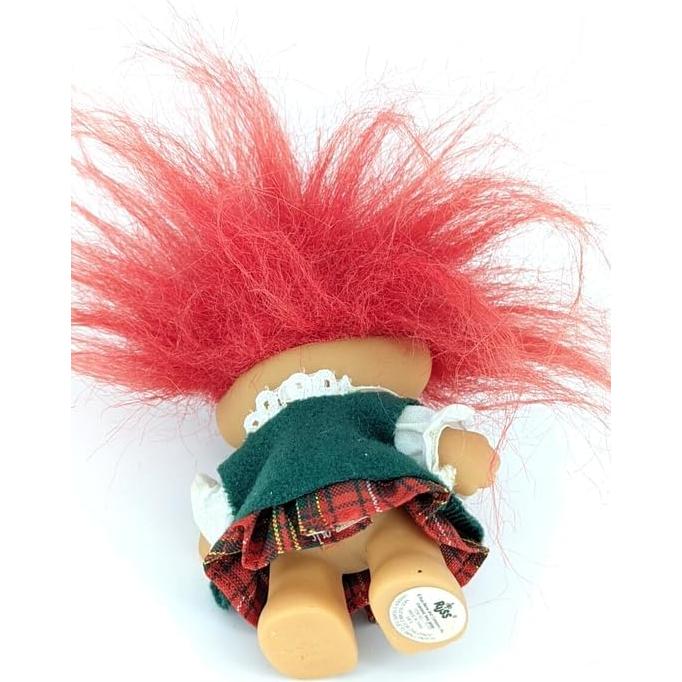 Muñeca Troll Russ Cabello Rojo Escocés 7.62 cm Vintage