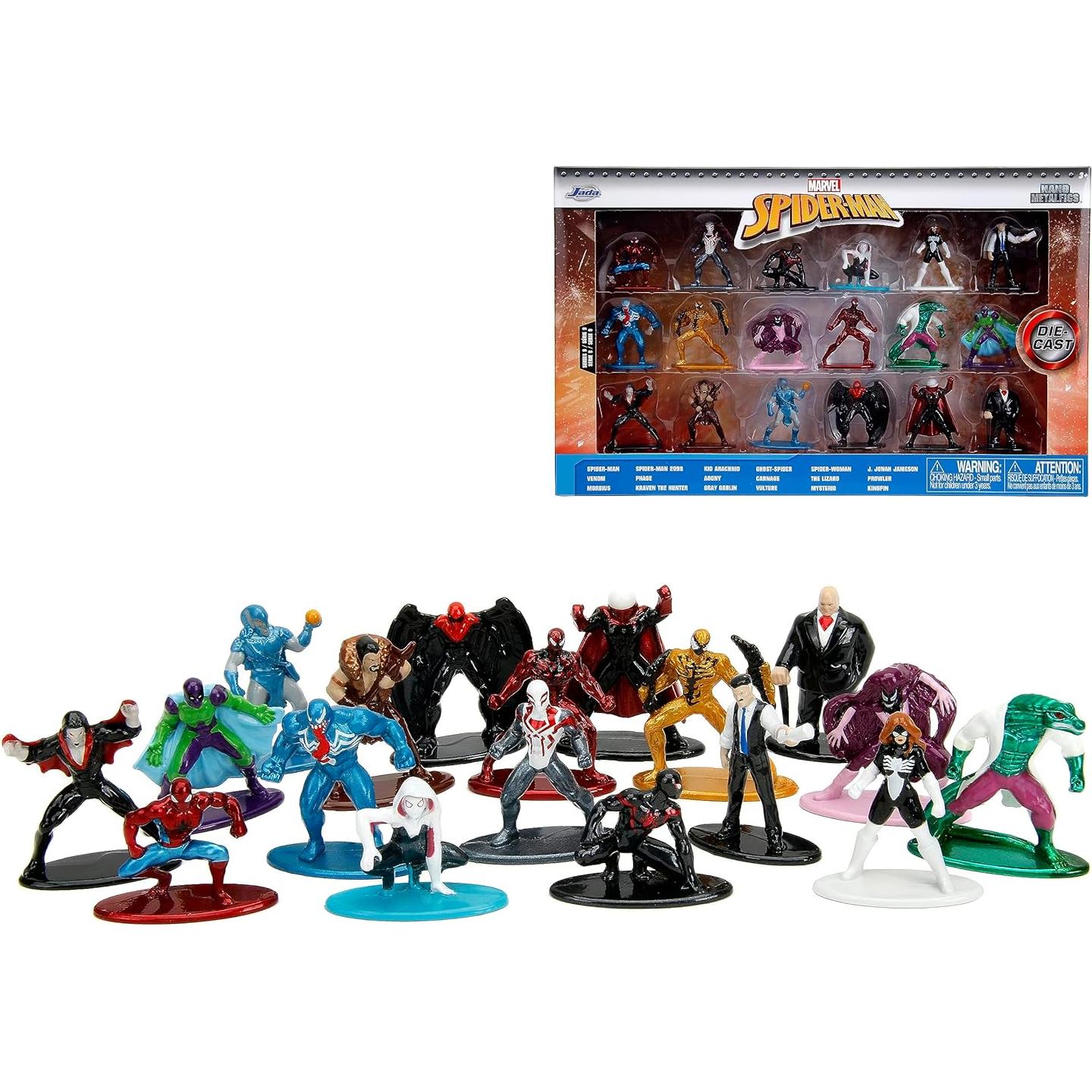 Figuras Marvel Spider-Man Jada Toys Paquete 18 Metal 4,19 cm