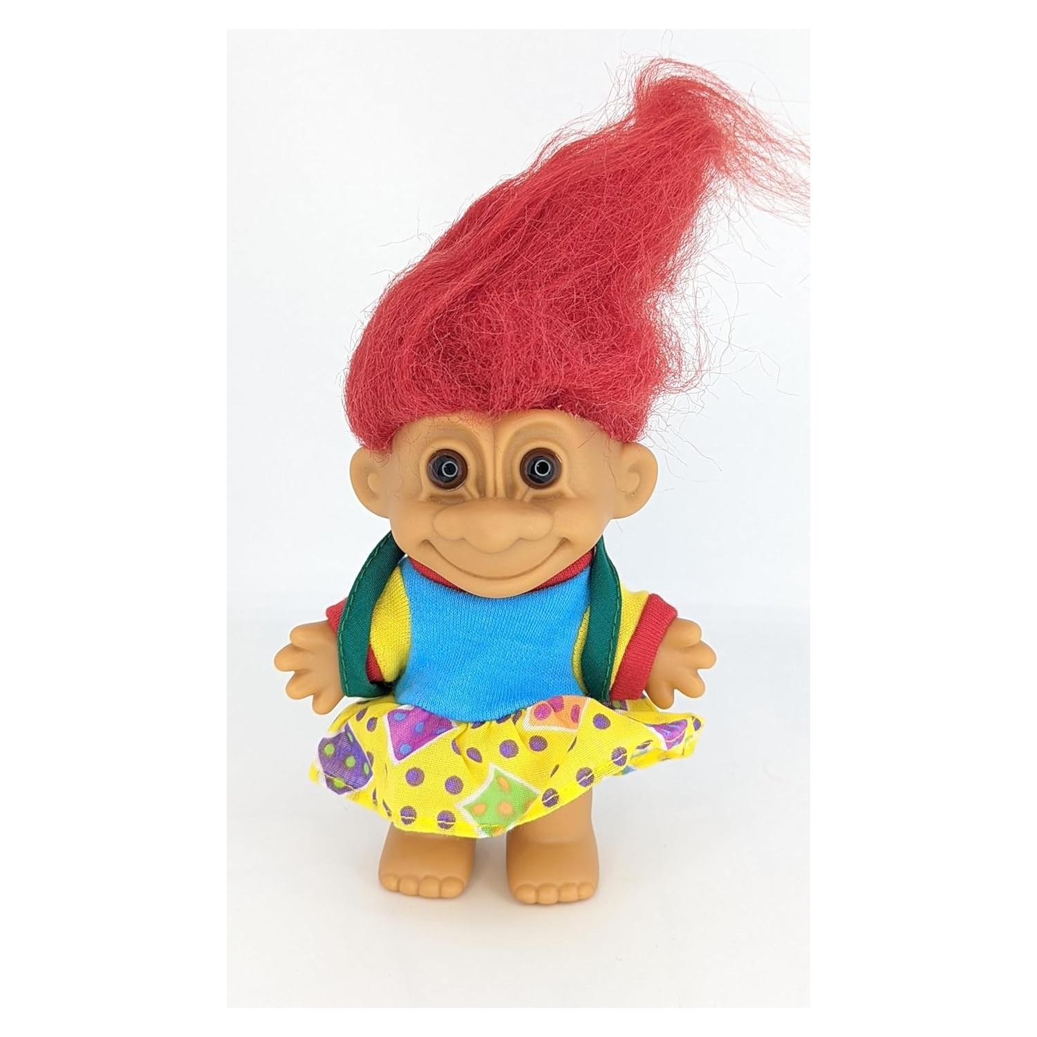 Muñeca Troll Russ Berries Vintage 12.7 cm Cabello Rojo