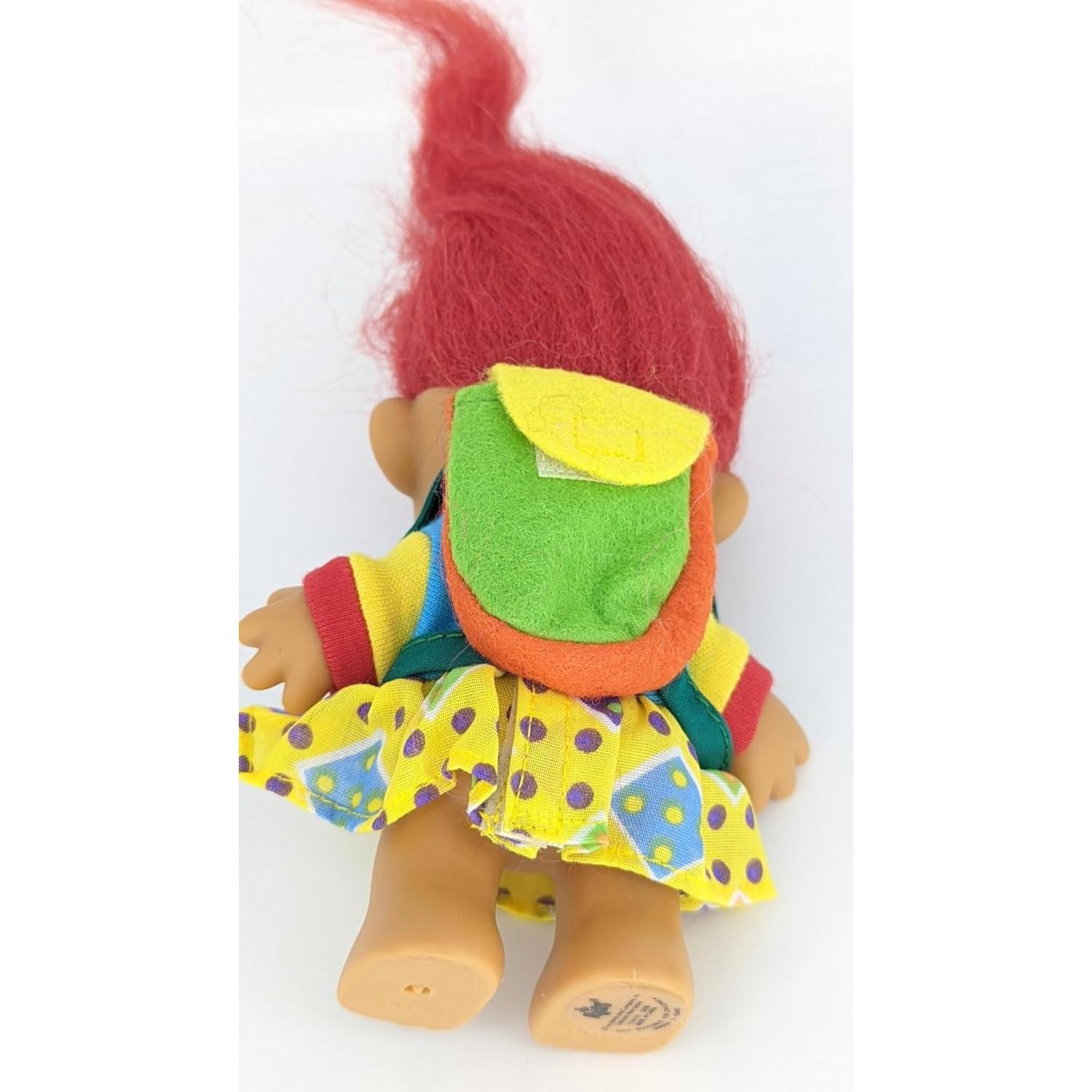 Muñeca Troll Russ Berries Vintage 12.7 cm Cabello Rojo