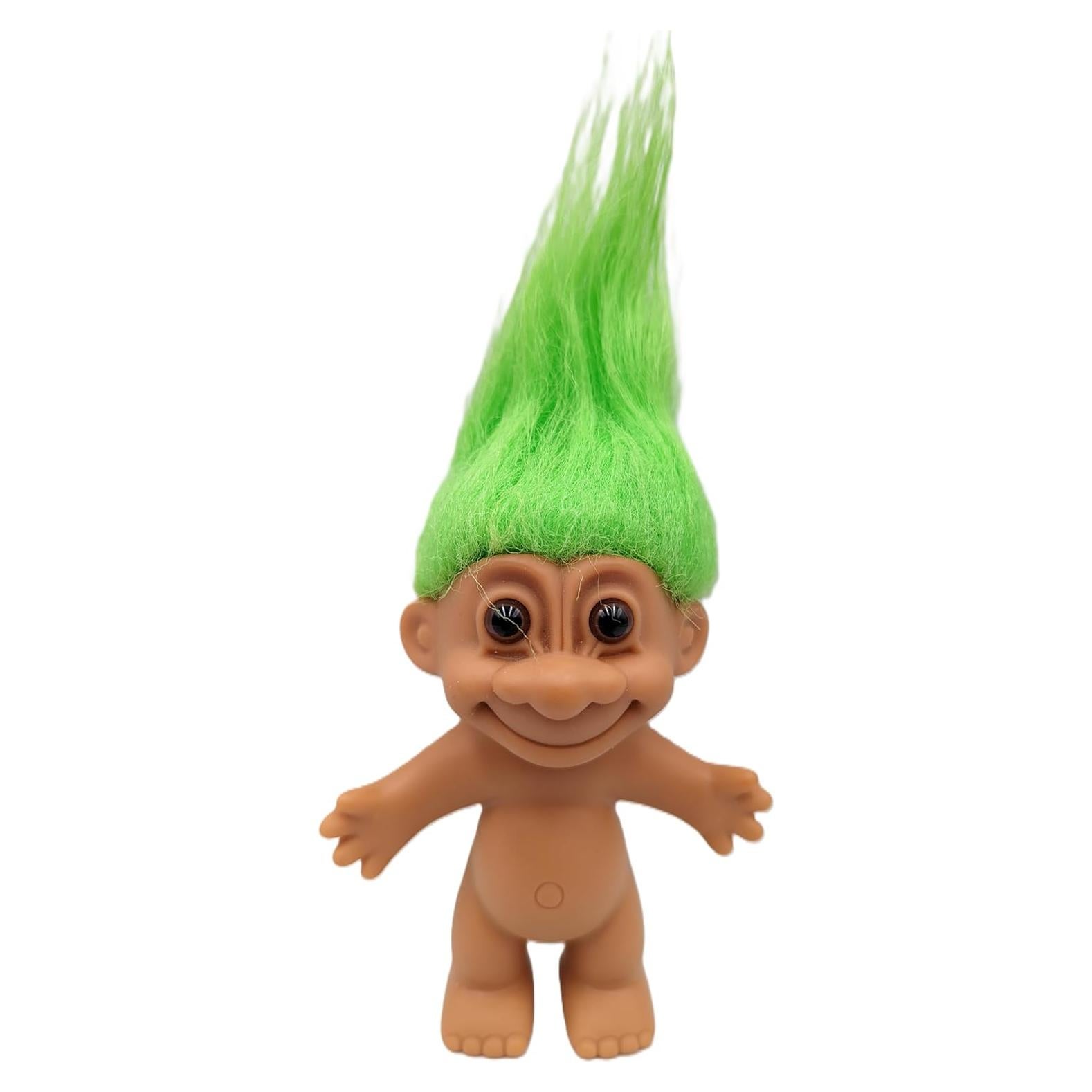 Muñeca Troll Vintage Russ Pelo Verde 12.7 cm Coleccionable