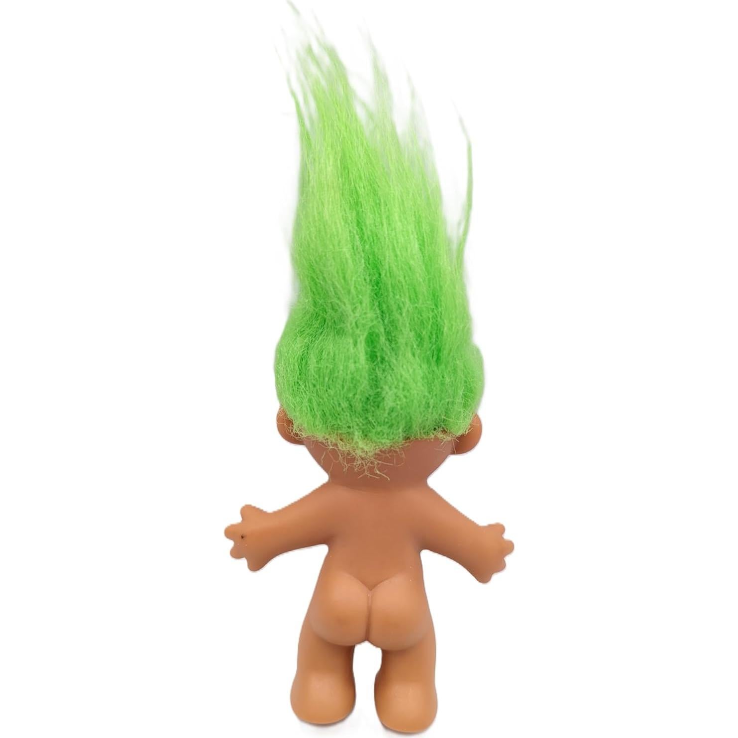 Muñeca Troll Vintage Russ Pelo Verde 12.7 cm Coleccionable
