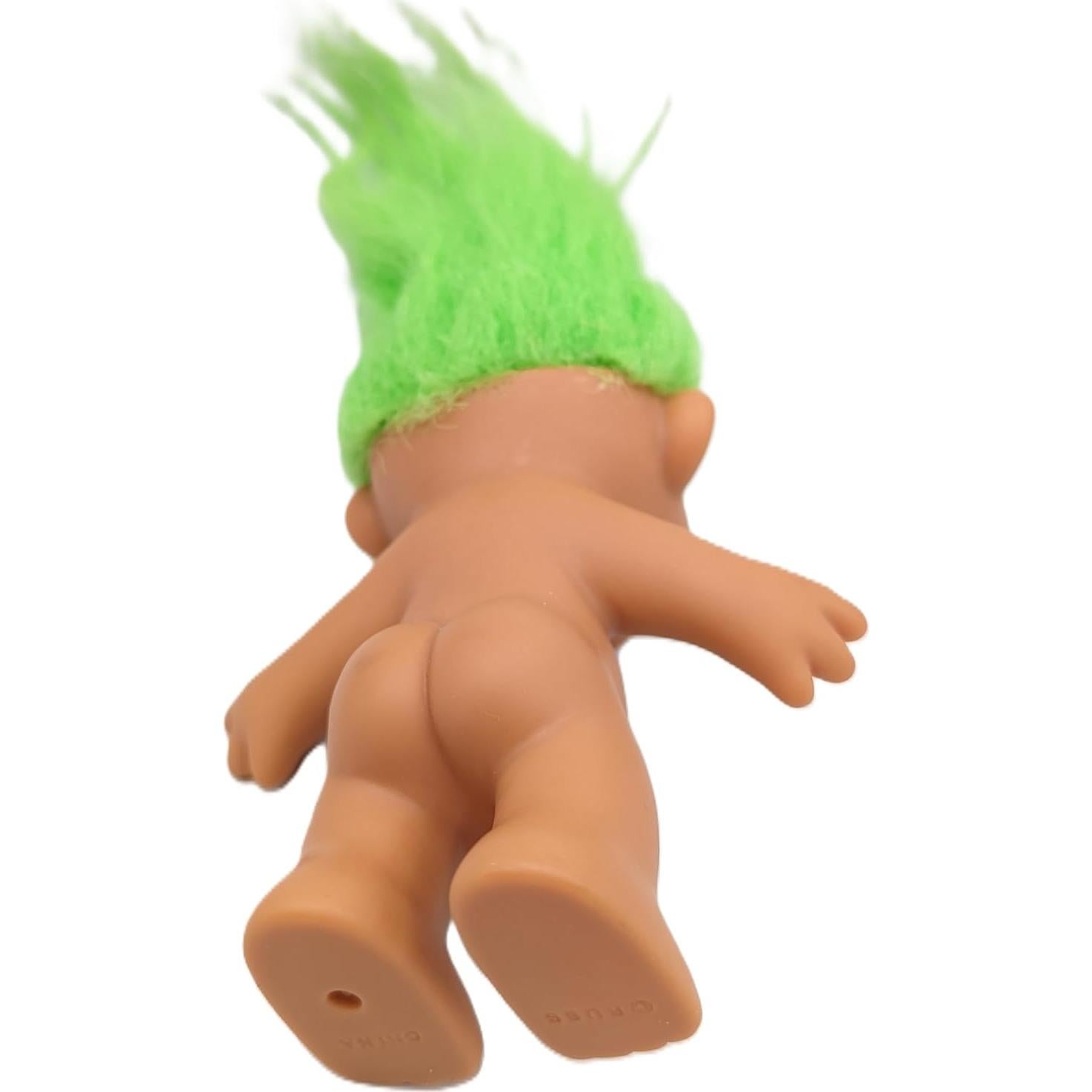 Muñeca Troll Vintage Russ Pelo Verde 12.7 cm Coleccionable
