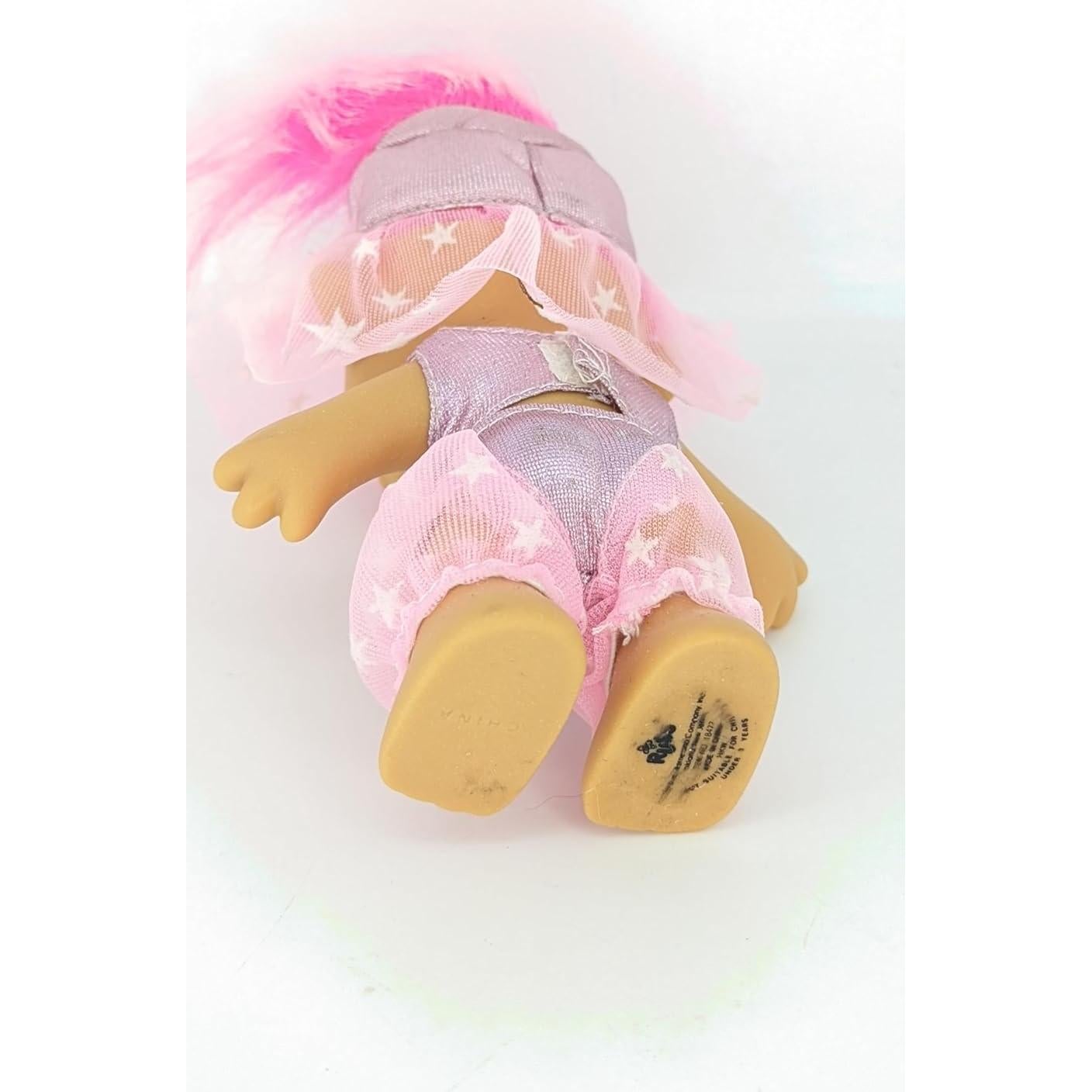 Muñeca Troll Russ Berries Cabello Rosa Vintage 12.7 cm