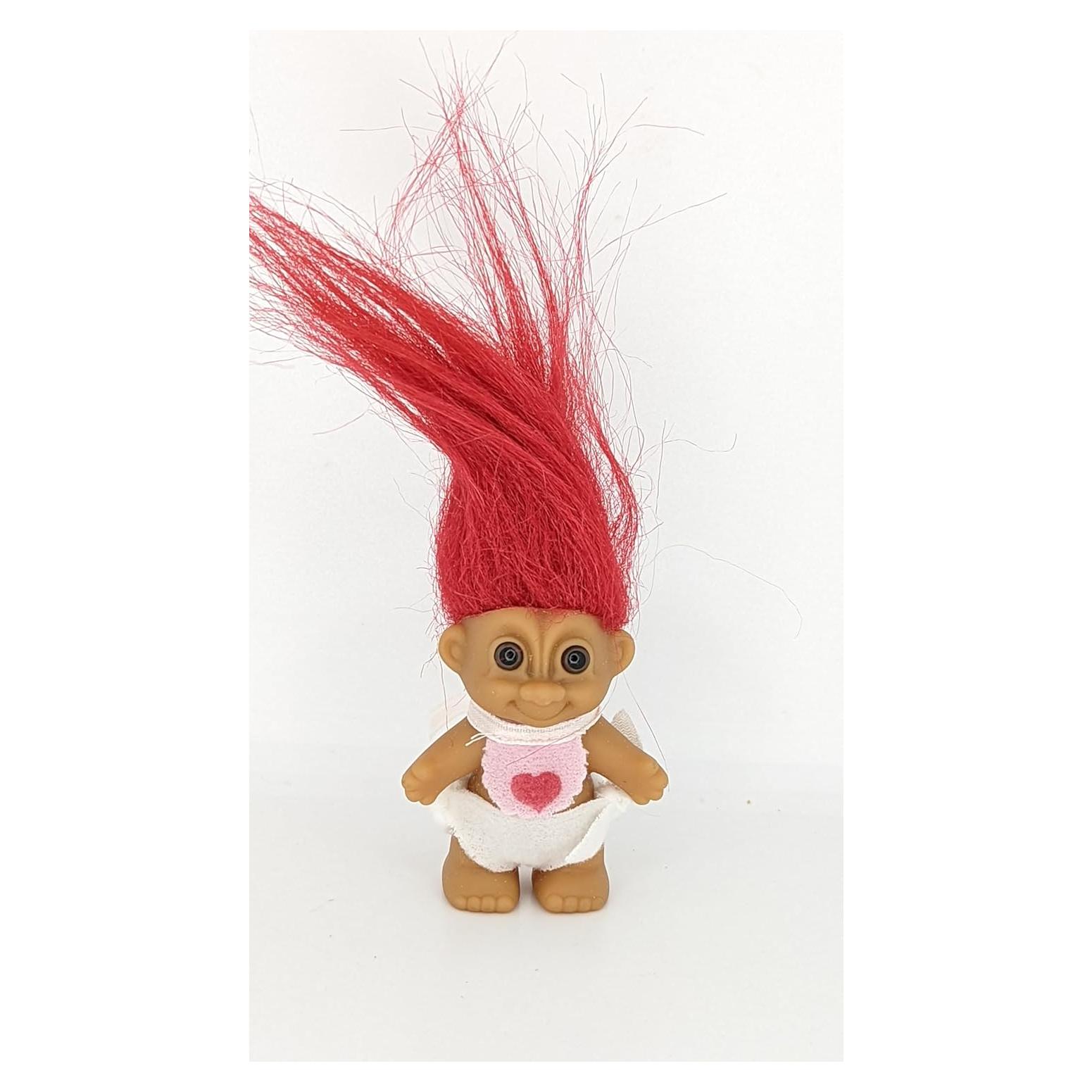 Muñeca Troll Russ Cabello Rojo Vintage 12.7 cm