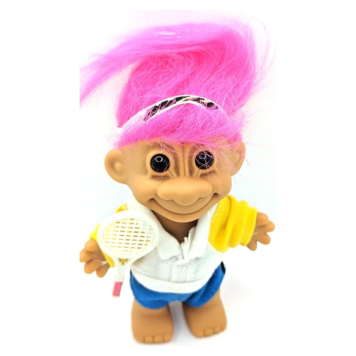 Muñeca Troll Russ Berries Vintage 12.7 cm Cabello Rosa