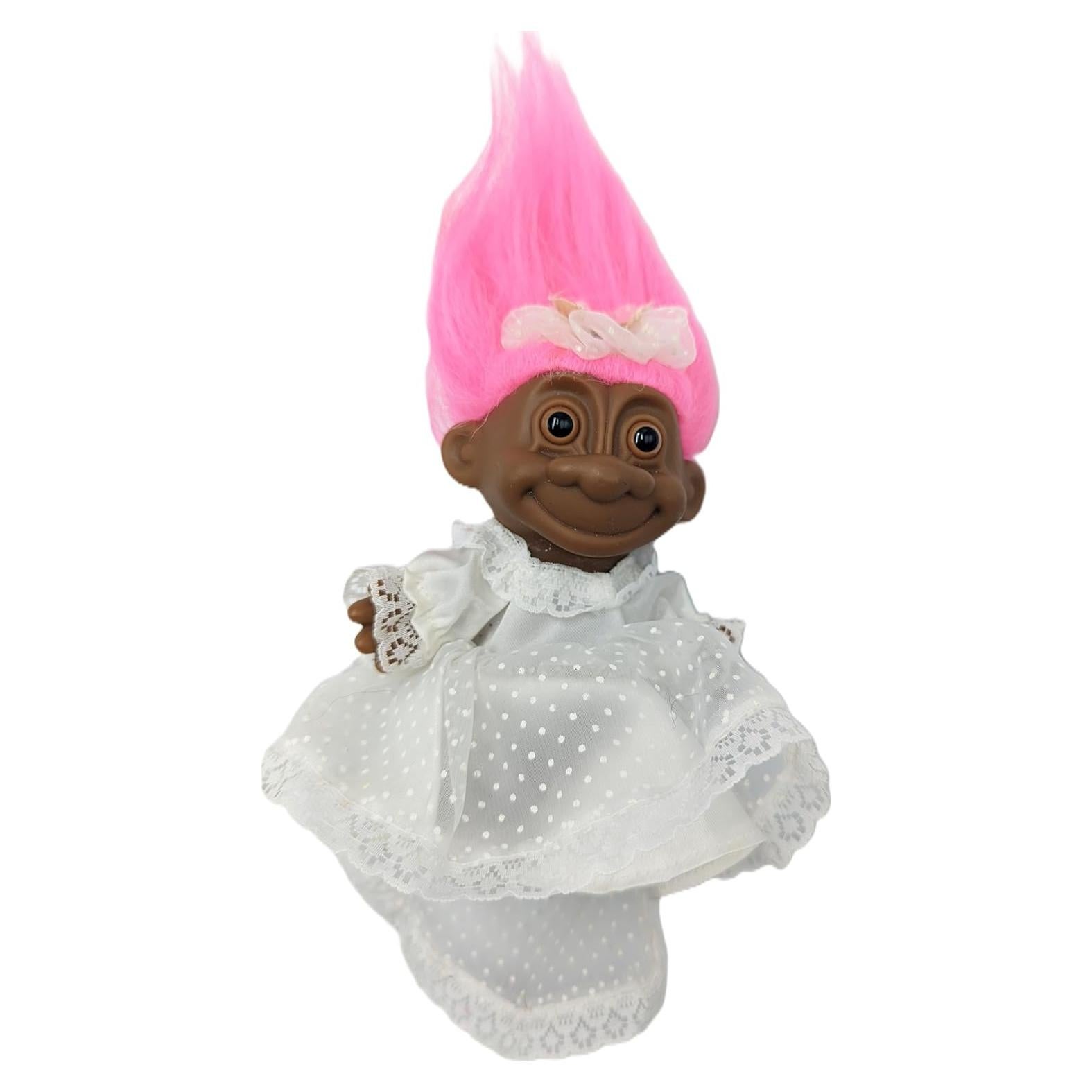 Muñeca Troll Vintage Russ Berries 12.7 cm Cabello Rosa
