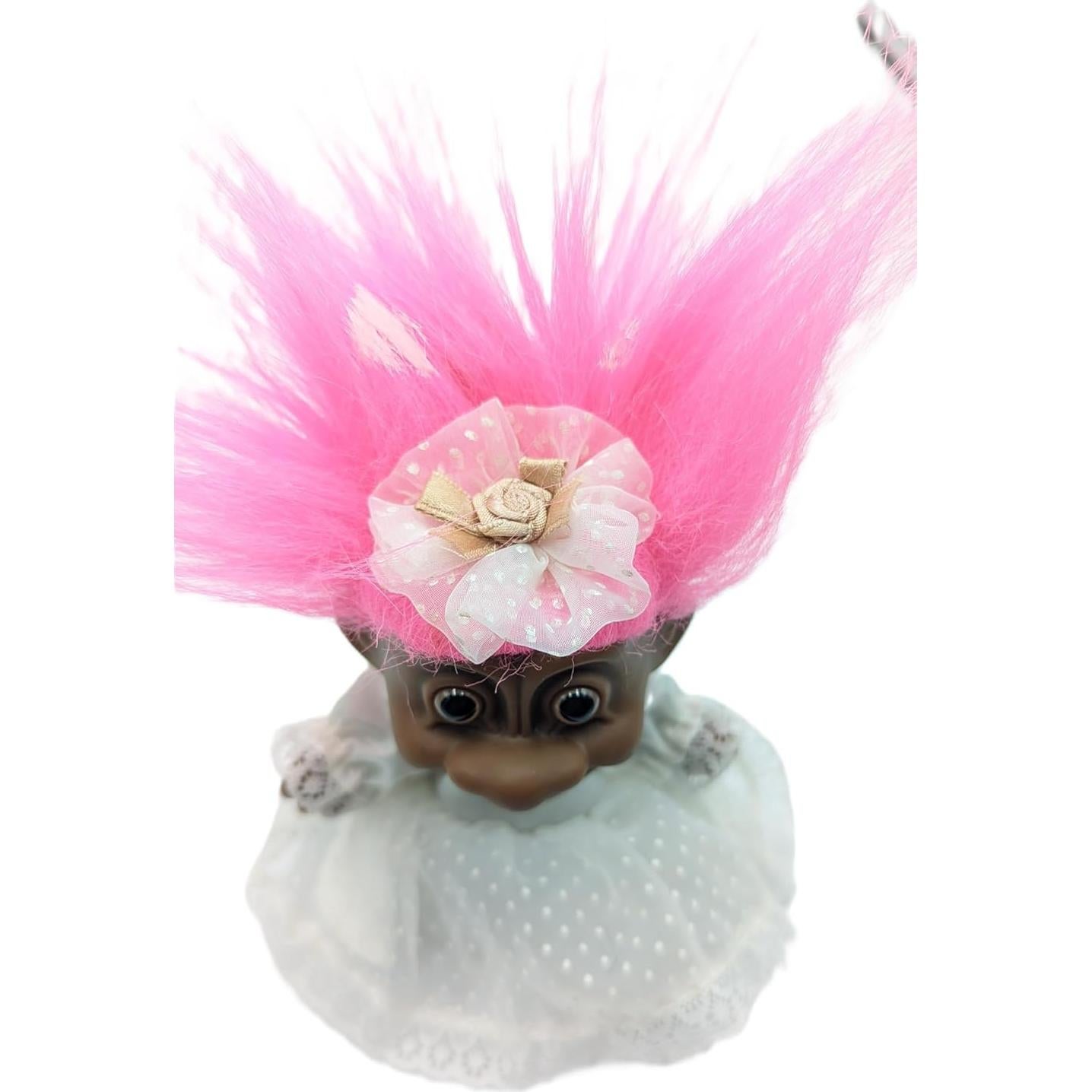 Muñeca Troll Vintage Russ Berries 12.7 cm Cabello Rosa