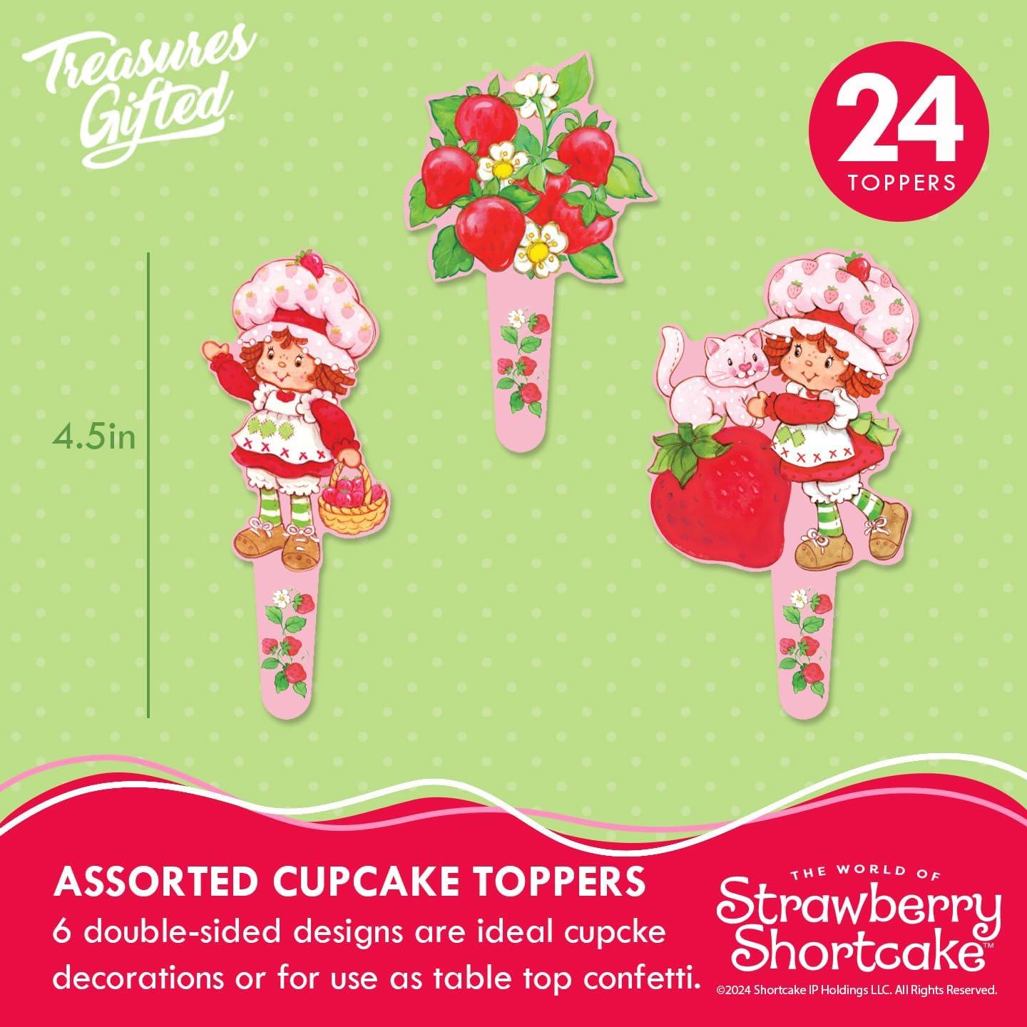 Decoraciones de Fiesta de Fresa Treasures Gifted - 1 Topper y 24 Fundas