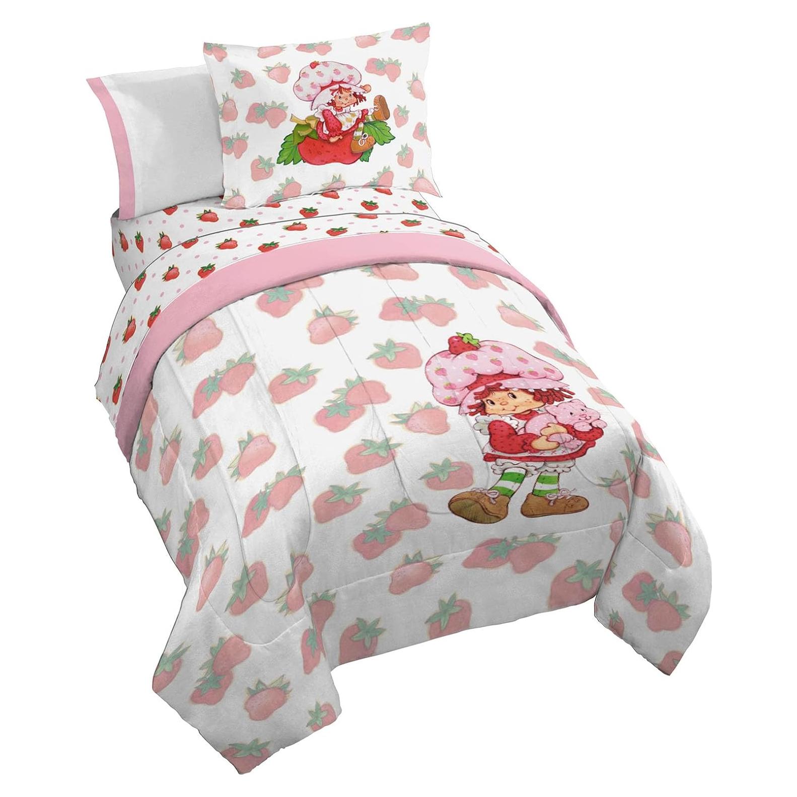 Juego de Edredón Twin Jay Franco Pastel de Fresa 5 Piezas