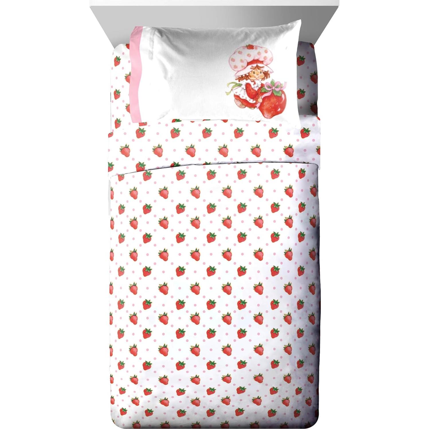 Juego de Edredón Twin Jay Franco Pastel de Fresa 5 Piezas